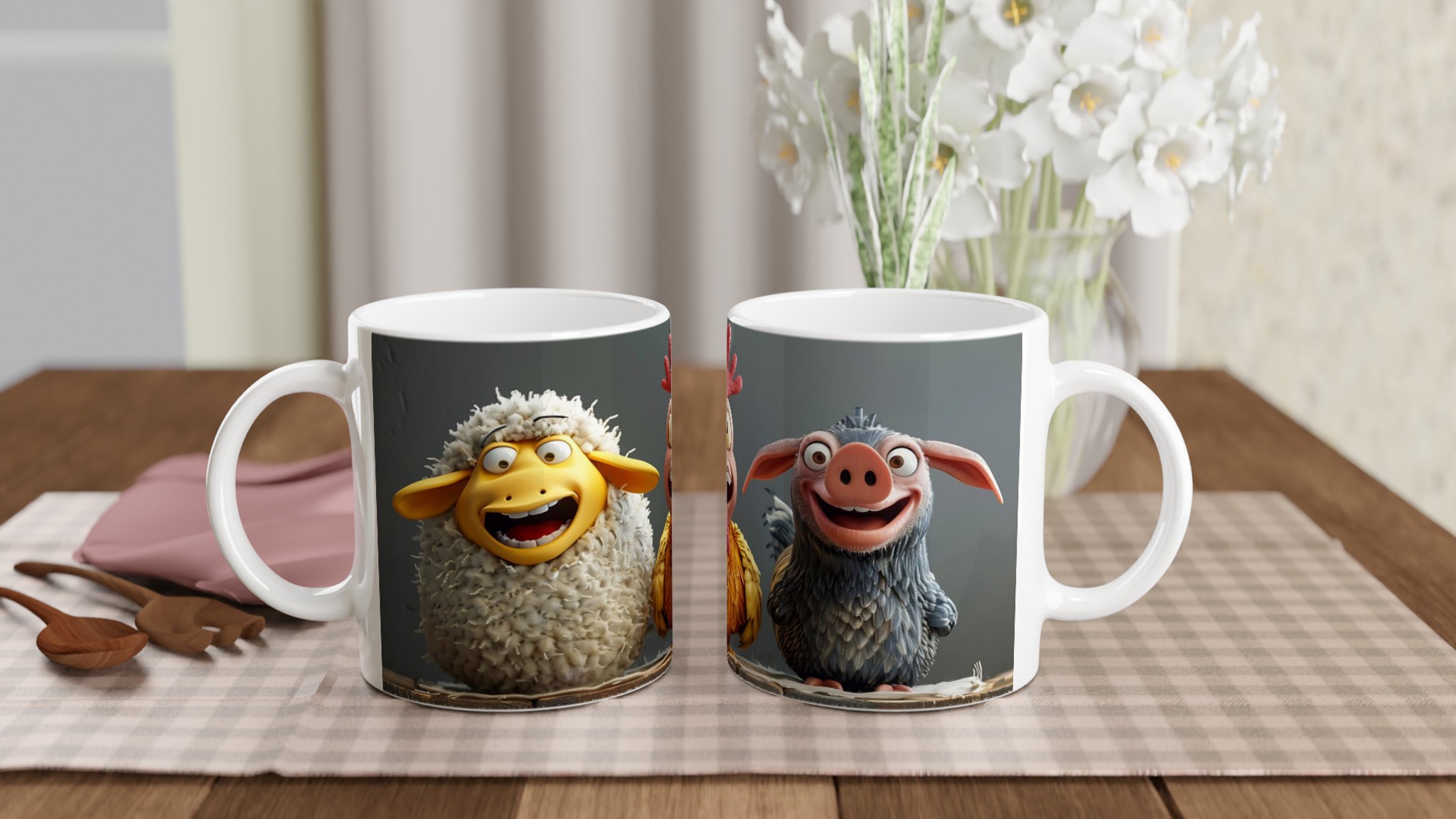 Humoristiska Bondgårdsdjur Mugg – 11oz Keramikmugg i ditt val av 7 Livfulla Färger 10 4ed74500-24a5-40f2-b03e-08a67bd7e58f