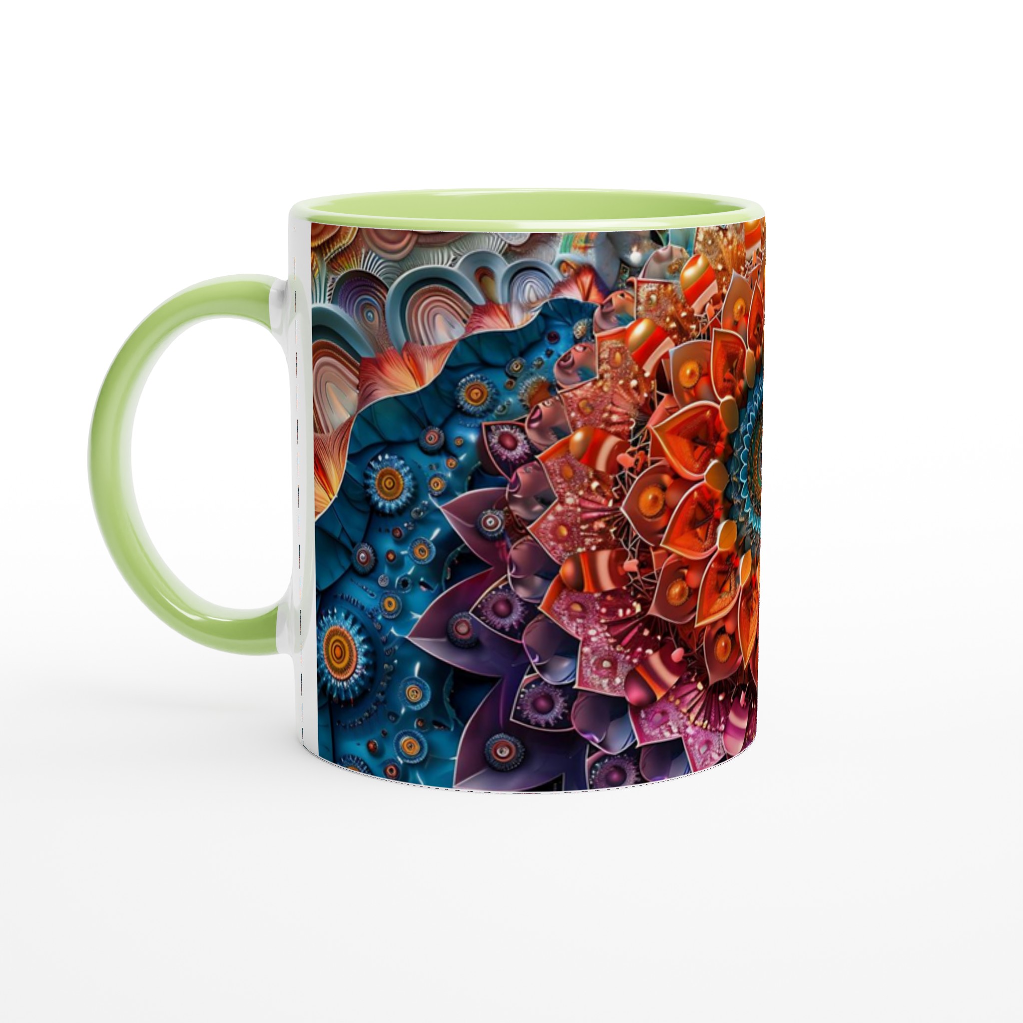 Abstrakt Mandala 11oz Keramisk Mugg – Konstfull Design i Levande Färger för Din Vardag 8 4f67fc80-35d7-4dfe-b4a7-211bae757a5d