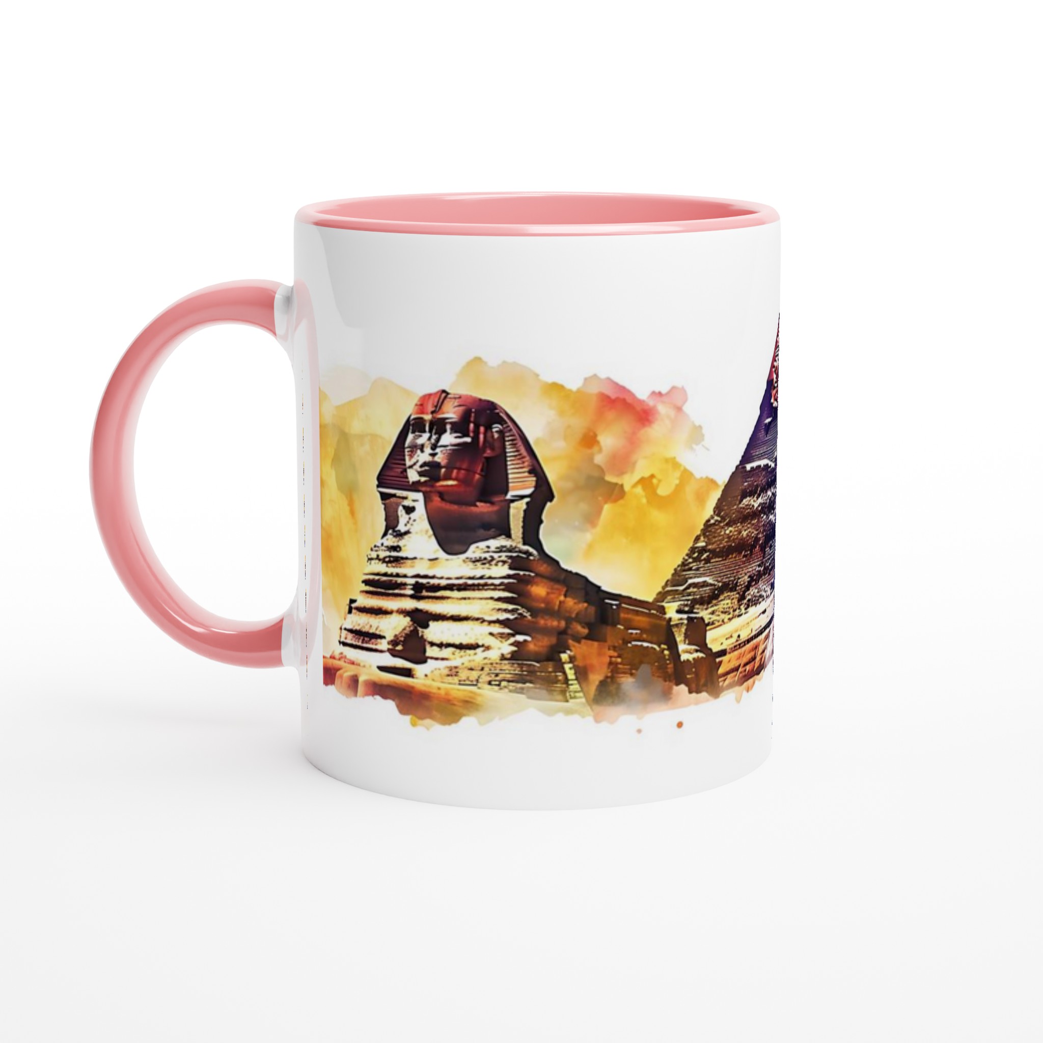Egyptisk Akvarell Mugg - Sfinx & Pyramider i Levande Konst, Välj Färg 6 4f877874-9e9f-4d05-b98a-a87f5e719888