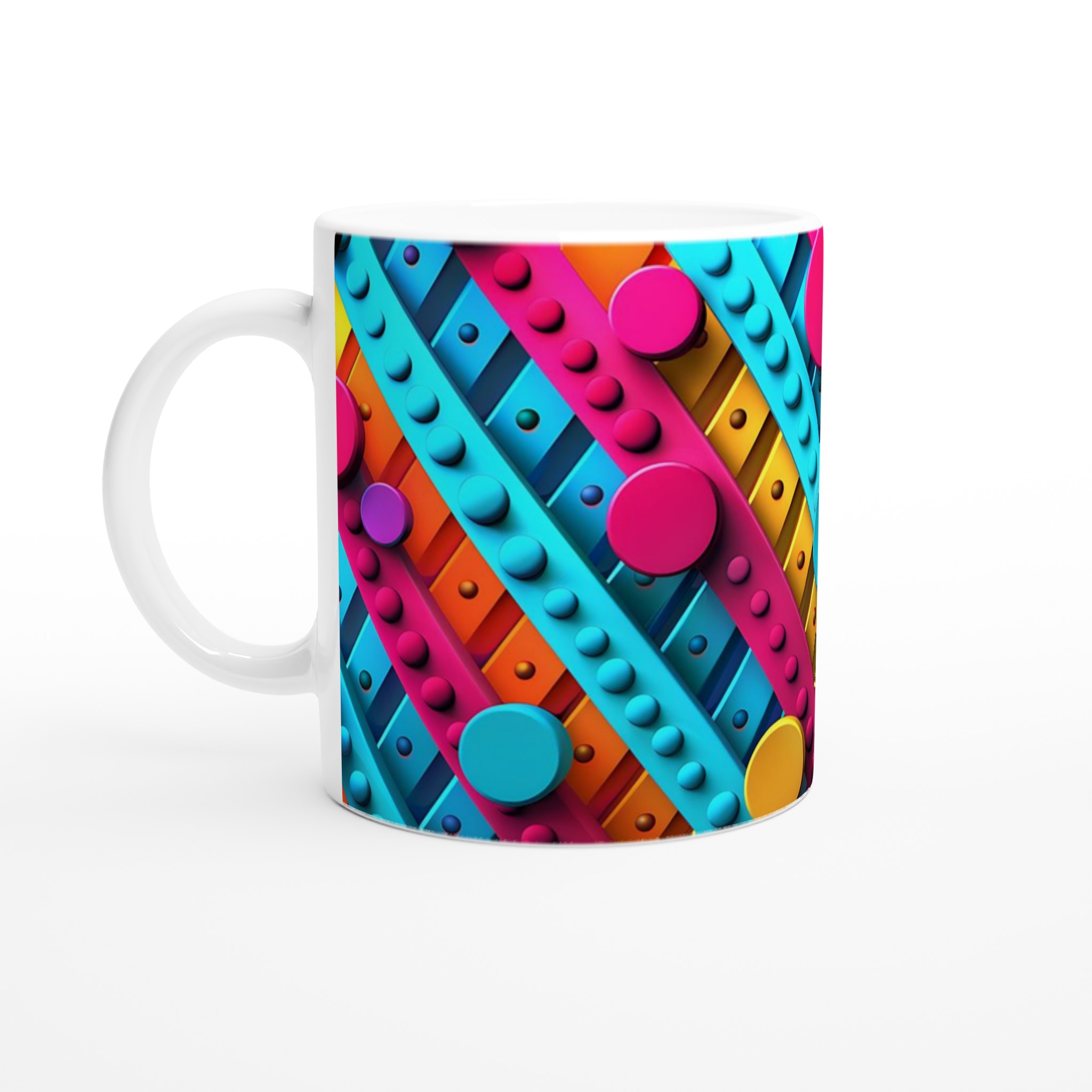 Mångfärgad Pop Art Keramikmugg – 11 oz kaffemugg med dynamisk design i ditt val av sju livfulla färger 1 4fab474d-1910-4de8-a555-c243de220ac1