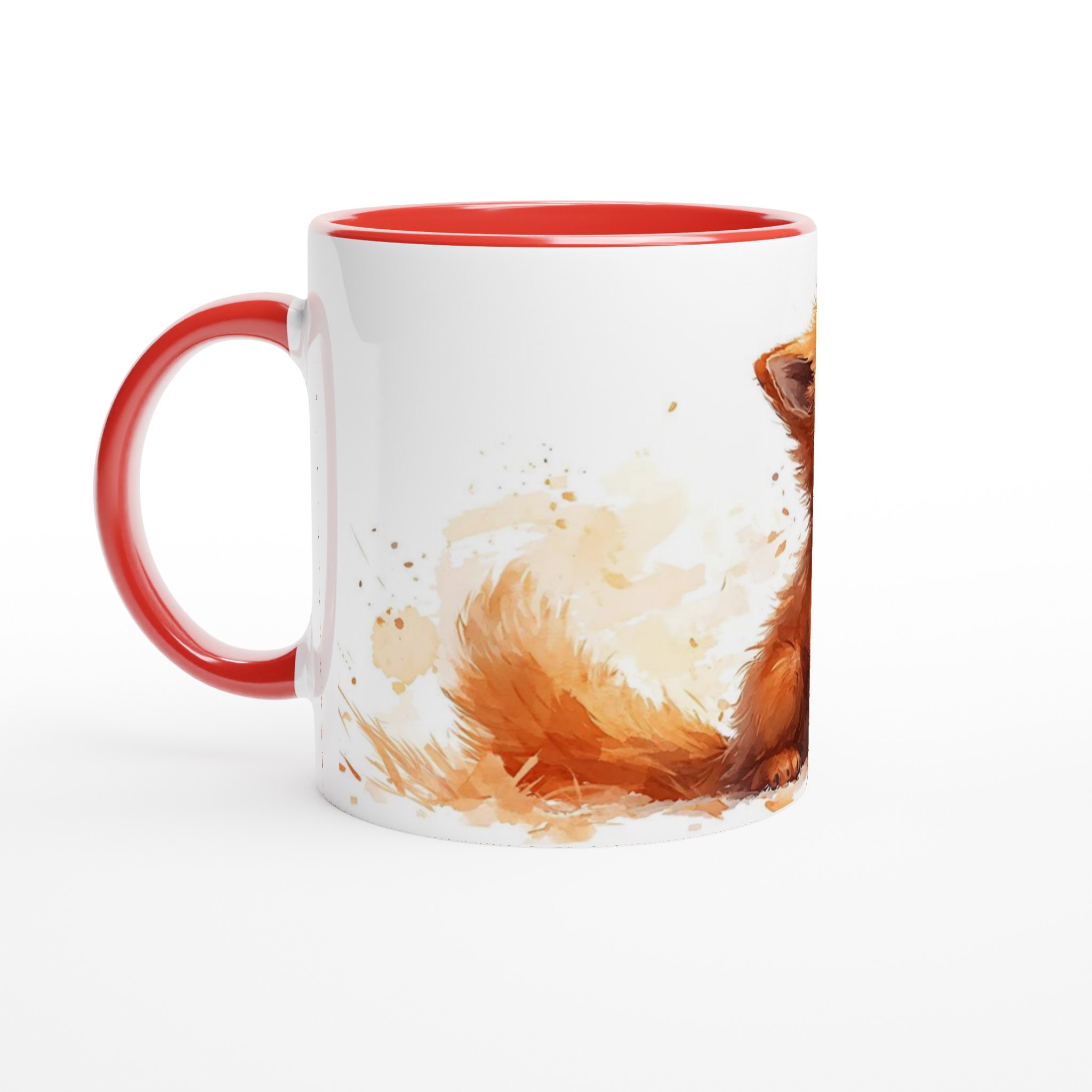 Söt Vattenfärg Rävmugg – Vit 11oz Keramisk Mugg för Kaffe & Te i Flera Färger 5 4fb0b063-6ba3-4c9b-a1c9-94e9afb85e4f