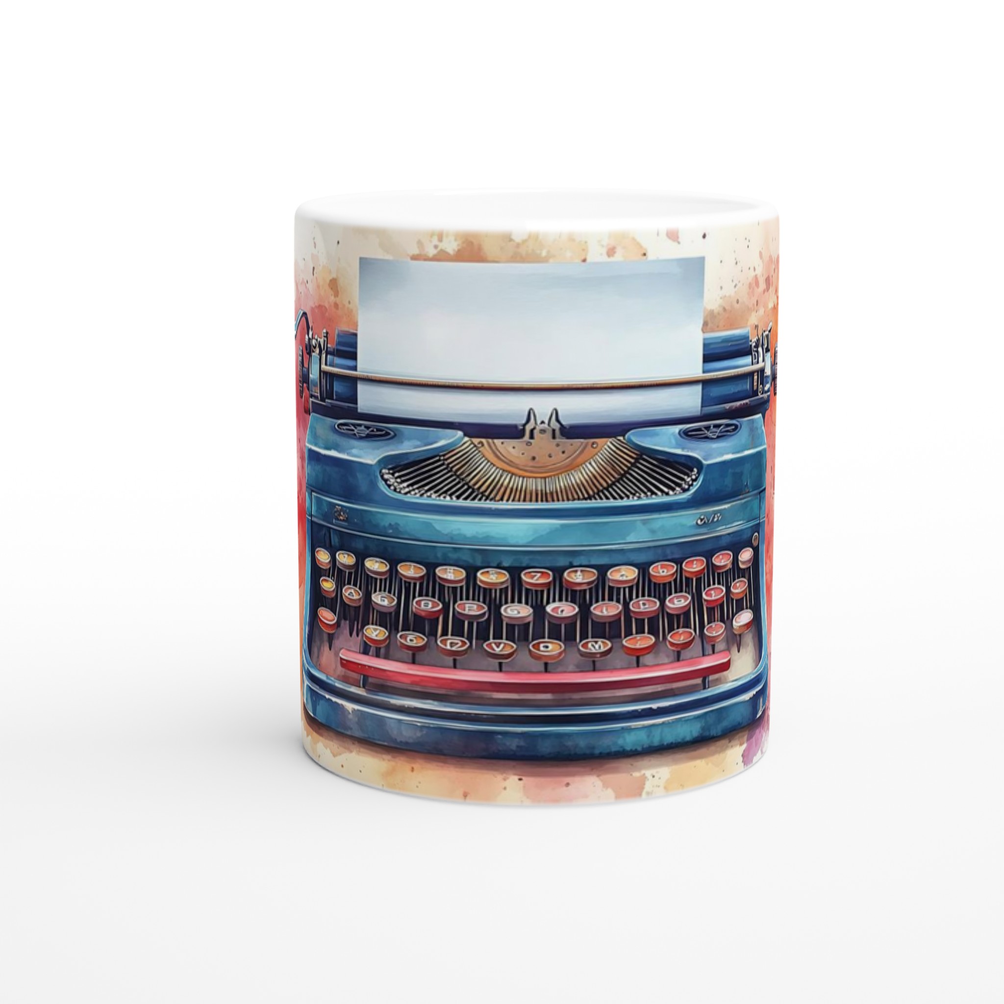 Retro Skrivmaskin Mugg – Konstnärlig Akvarelldesign i Flera Färger 8 4fb10b7e-dd79-40ee-8224-2e4510343699