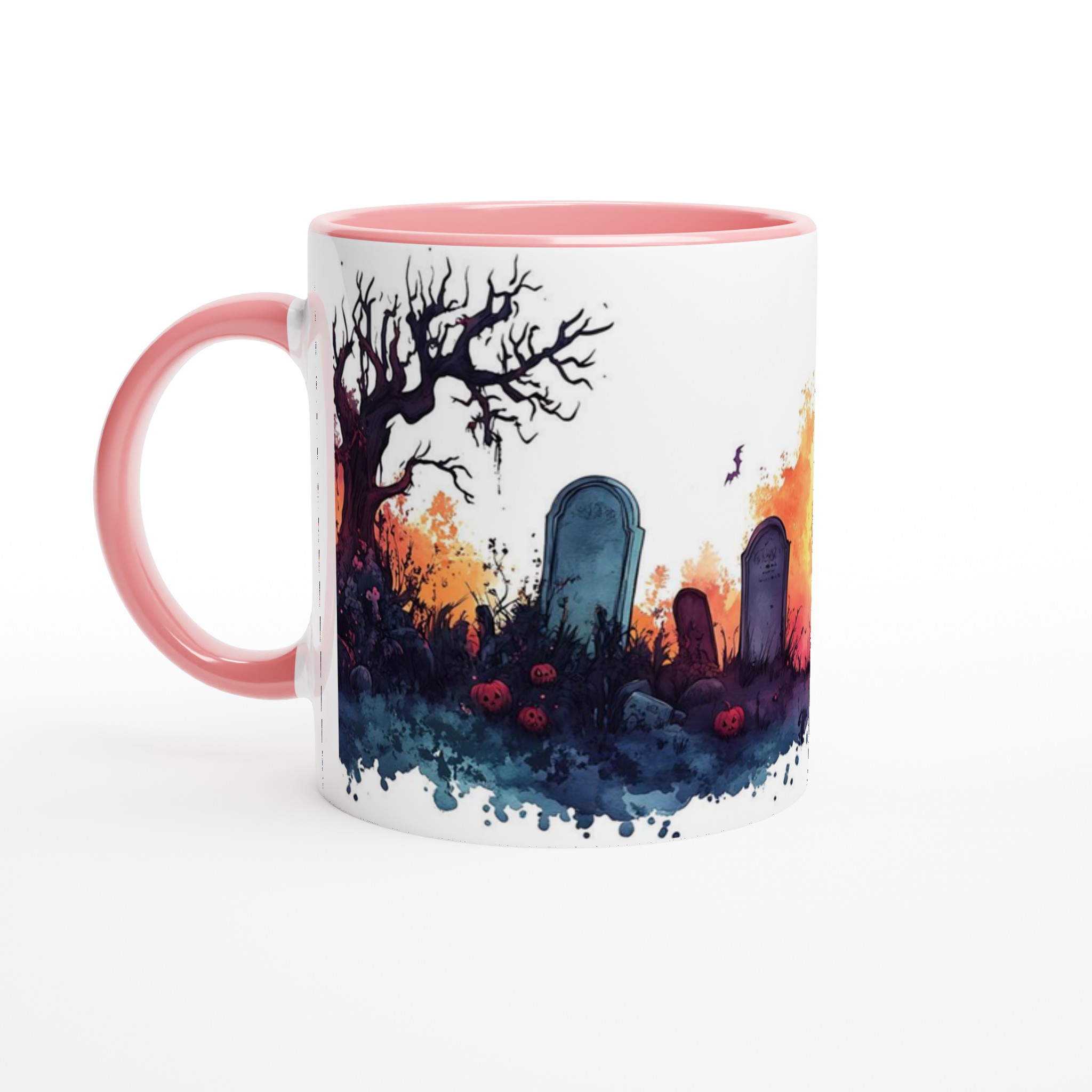 Spöklik Kyrkogård Keramikmugg - 11oz Halloween Motiv i Vattenfärg, Välj Bland 7 Färger! 6 4fd74d1c-6b2c-48ca-bad1-ade3c2c1f42c