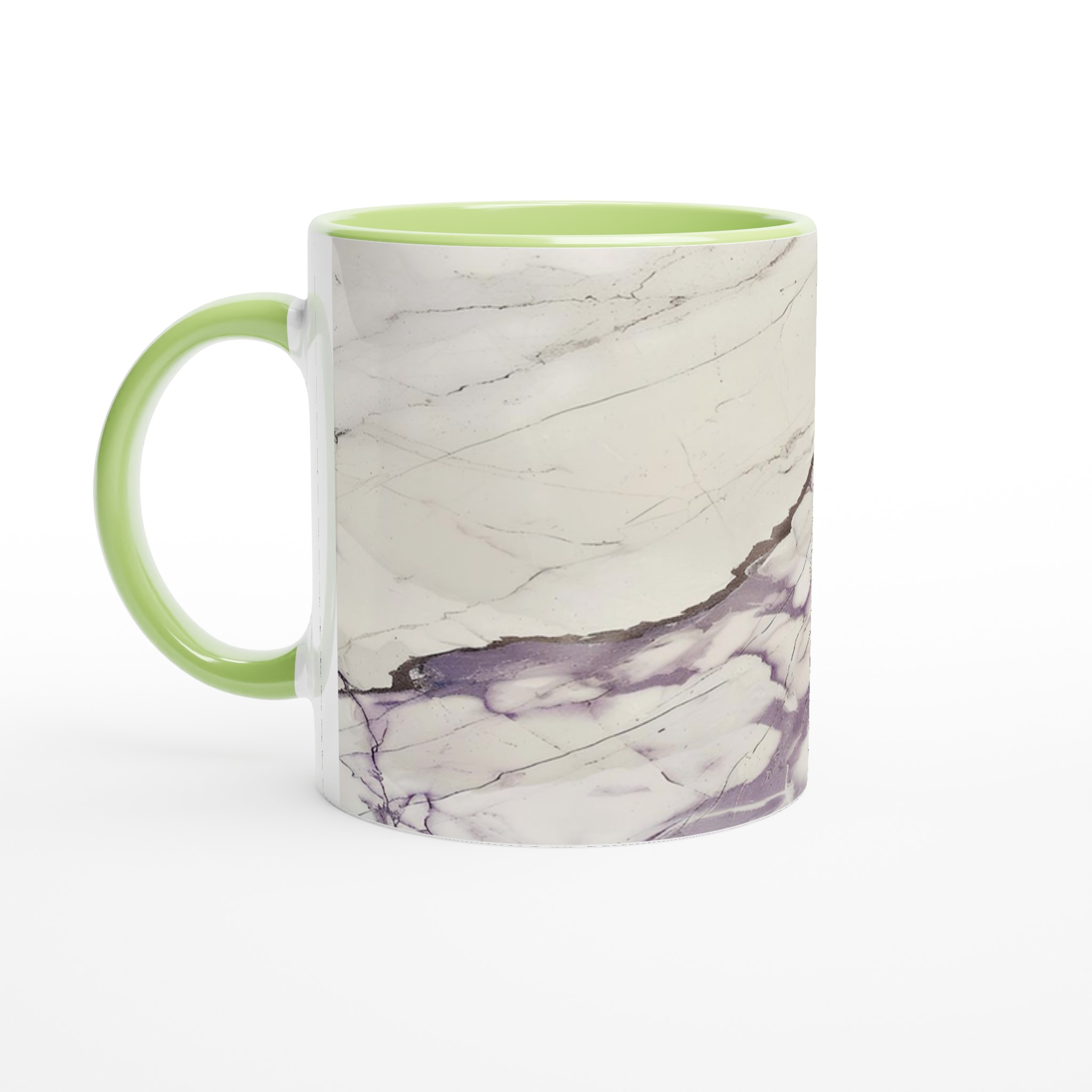 Lyxig 11oz Marmor Keramisk Mugg – Vit och Lila Marmor Mönster – Välj Bland 7 Färger 7 4fed2166-d0d8-438e-b753-673a832b81d7