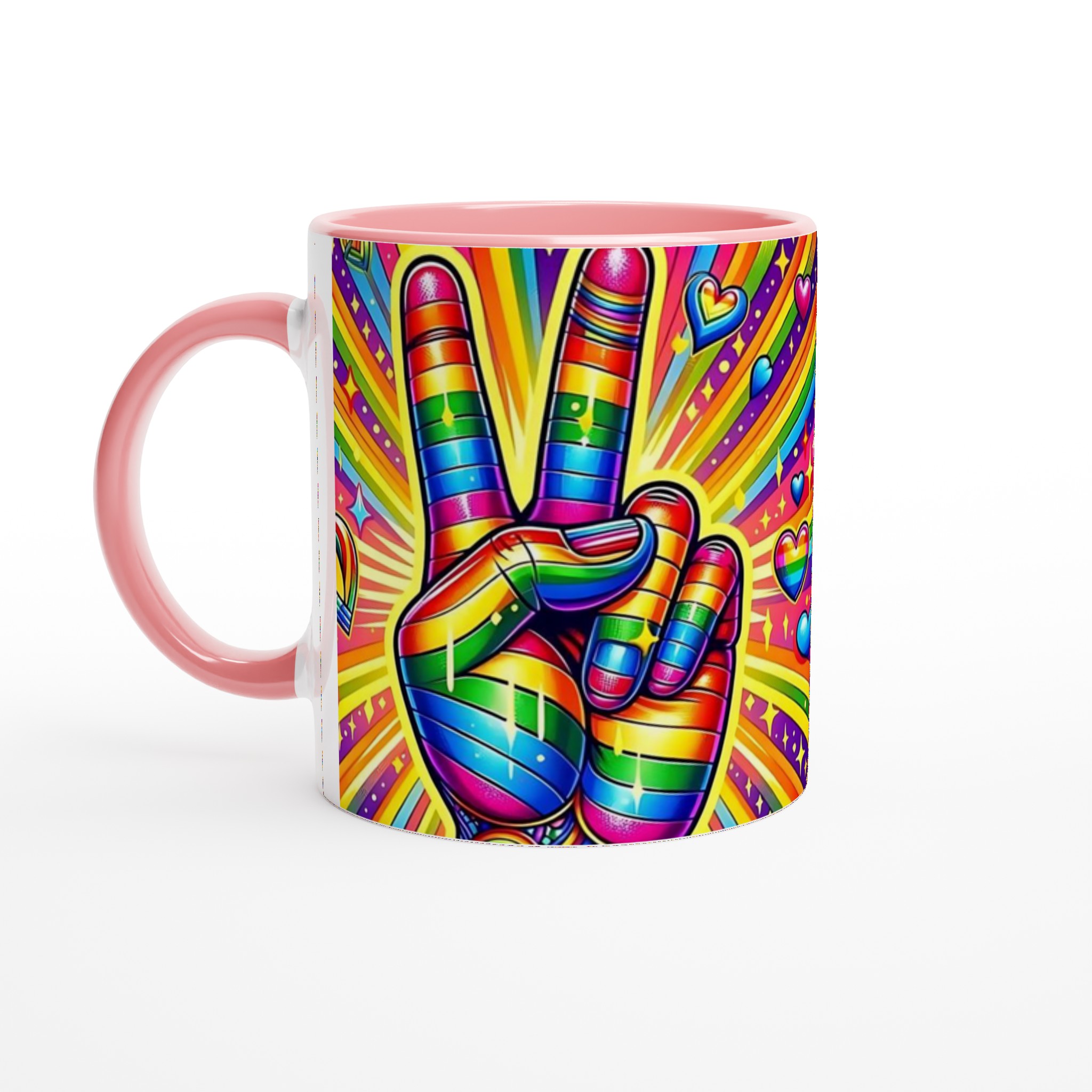 Vit 11oz Keramisk Mugg med Livfull Regnbågsdesign – Välj Bland Sju Färgstarka Nyheter 6 4ff7c76e-6c41-4432-83ce-76daf338a420
