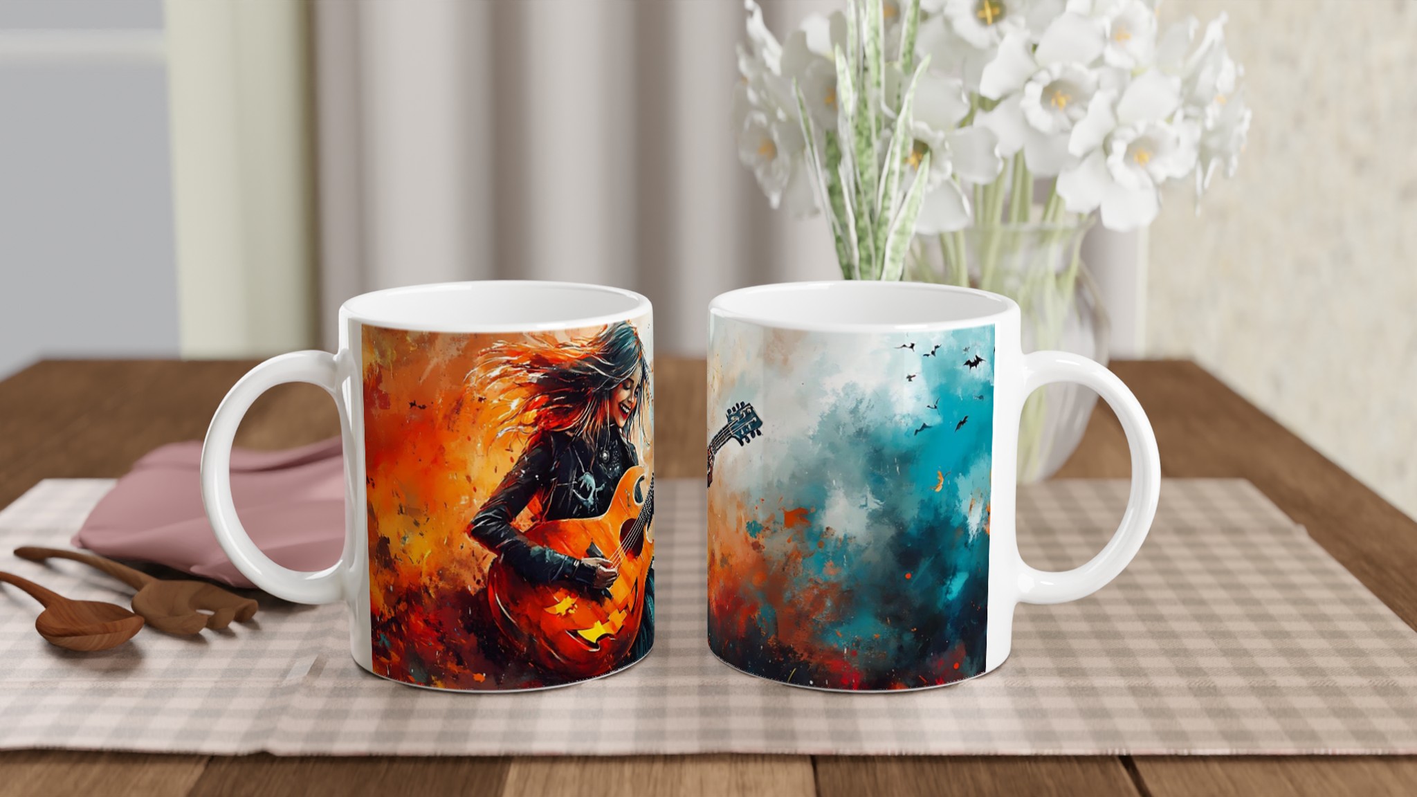 Rock On: Halloween Gitarr Mugg – Levande Design & Hållbar Keramik i Valfri Färg! 10 50018013-13f0-4ed1-9124-585bfe10e6ab