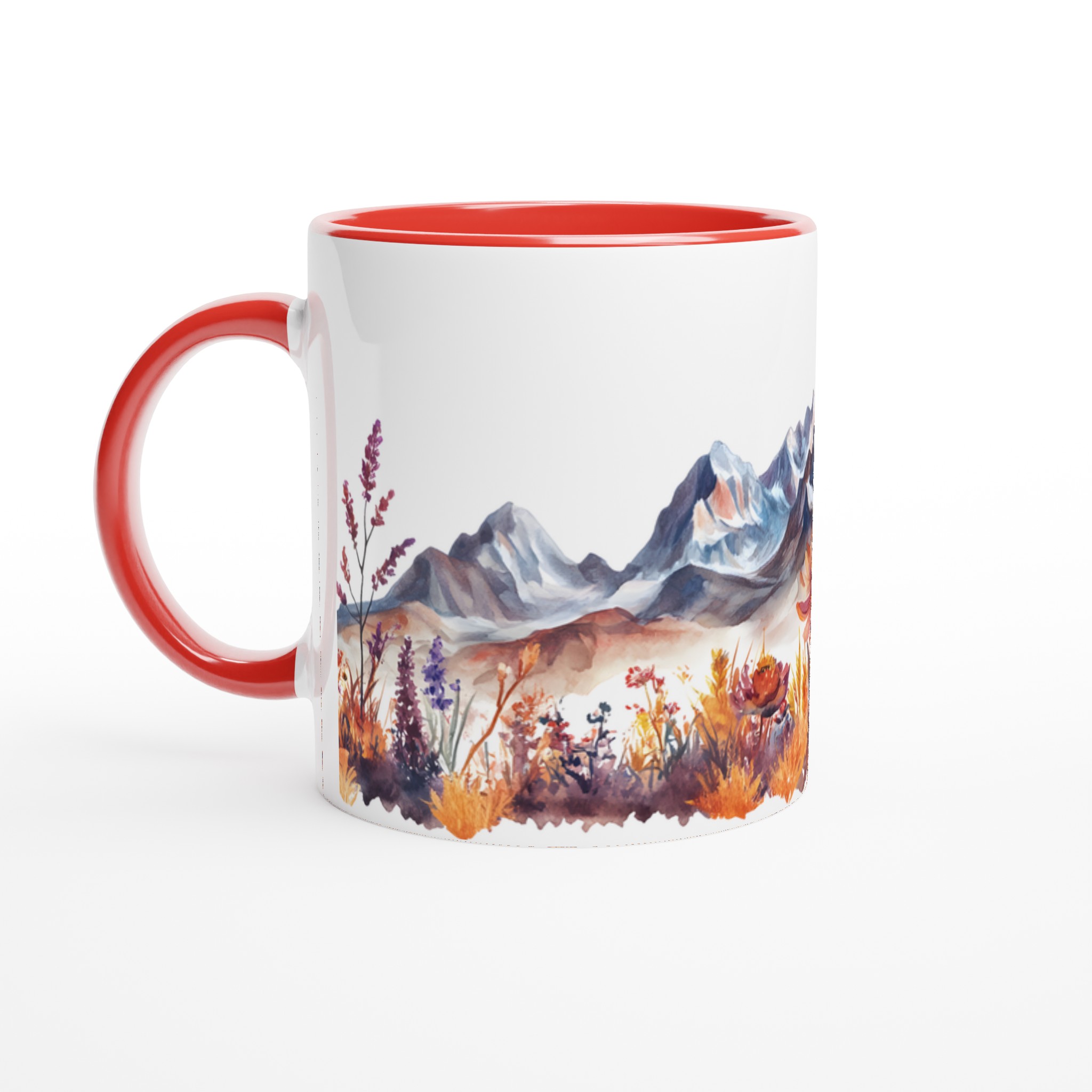 Akvarell Berg & Höstblomster Mugg – Din Unika Kaffestund i Valfri Färg! 5 50044e34-68c2-4e1d-ae3f-0317b6078c10