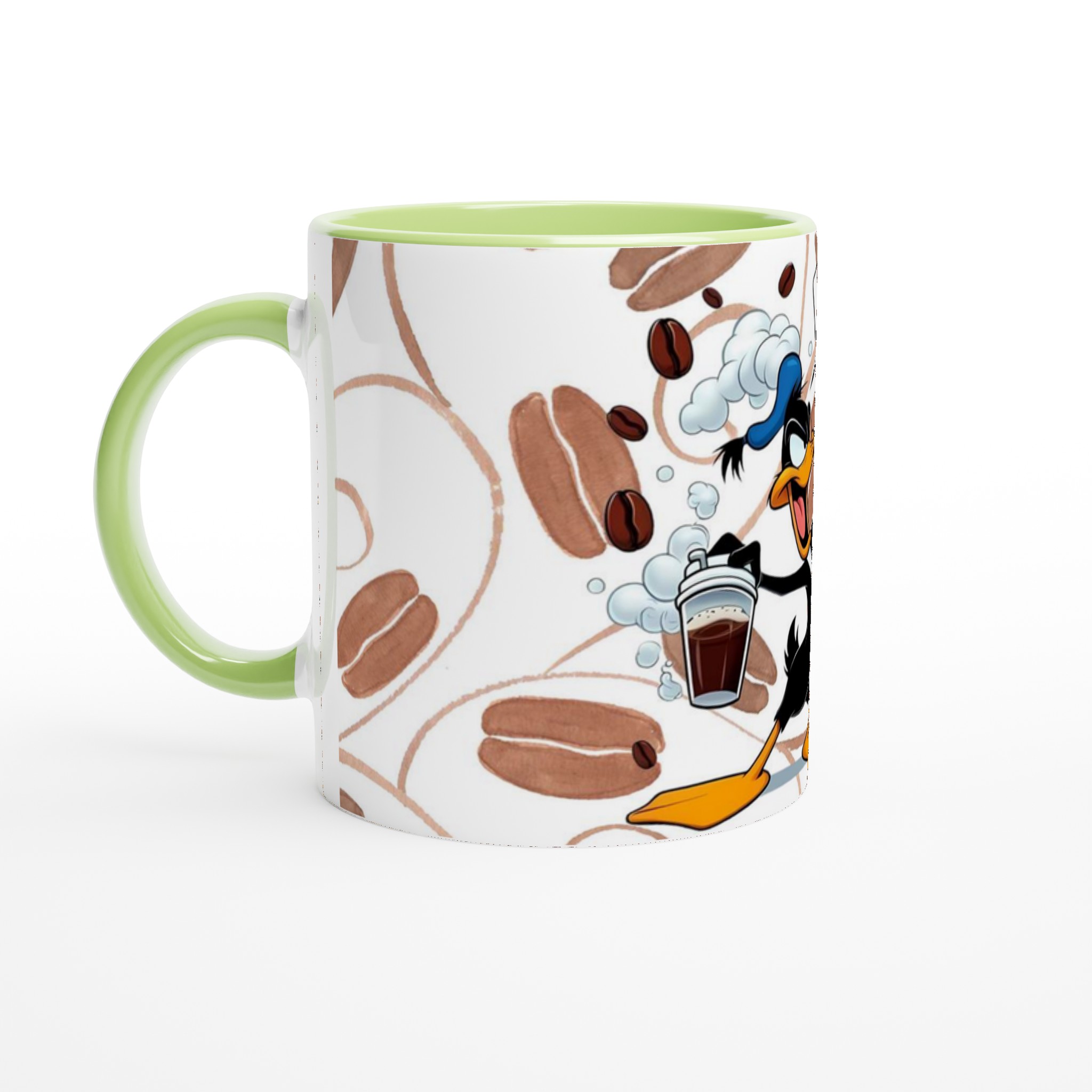 Vit 11oz keramikmugg med Daffy Duck och humoristiskt kaffemotiv – välj din favoritfärg 7 503223a2-c8c7-40ea-8fb8-def32c40e6a1
