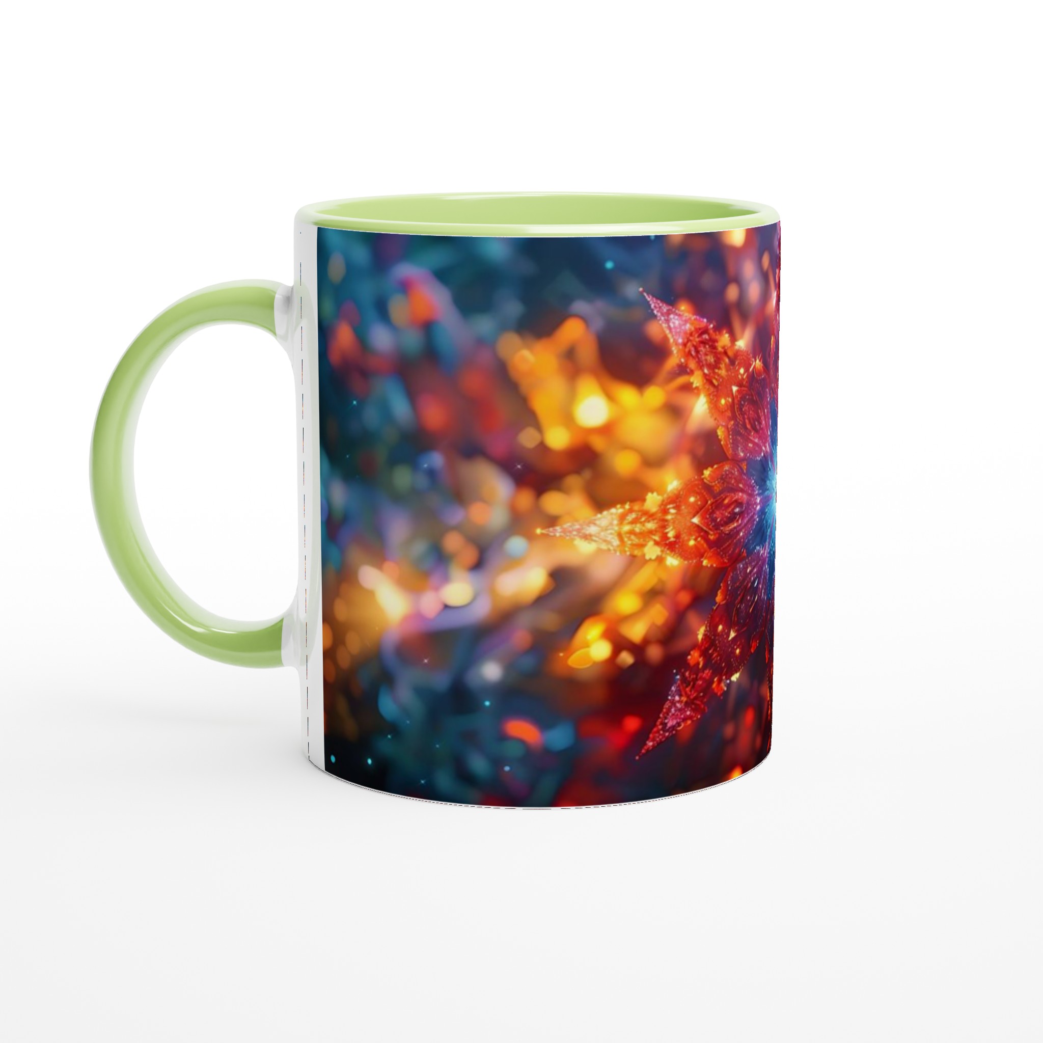 Kosmisk Blomster Keramisk Mugg – Lysande Galaktisk Design i Ditt Val av Färg 7 507e8c73-9367-4e27-8b27-07e1ebec2eec