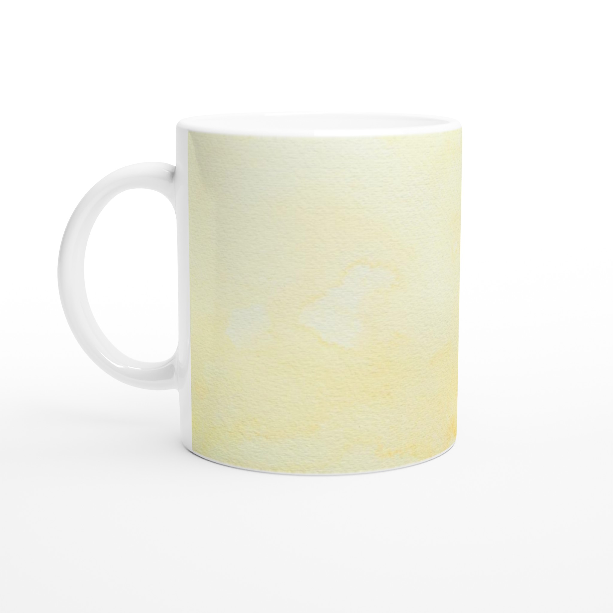 Vit 11oz Keramisk Mugg med Solgul Akvarellkänsla – Välj Din Perfekta Färg 1 50a4a5e0-3ac4-4e90-a520-698c9b0868b6