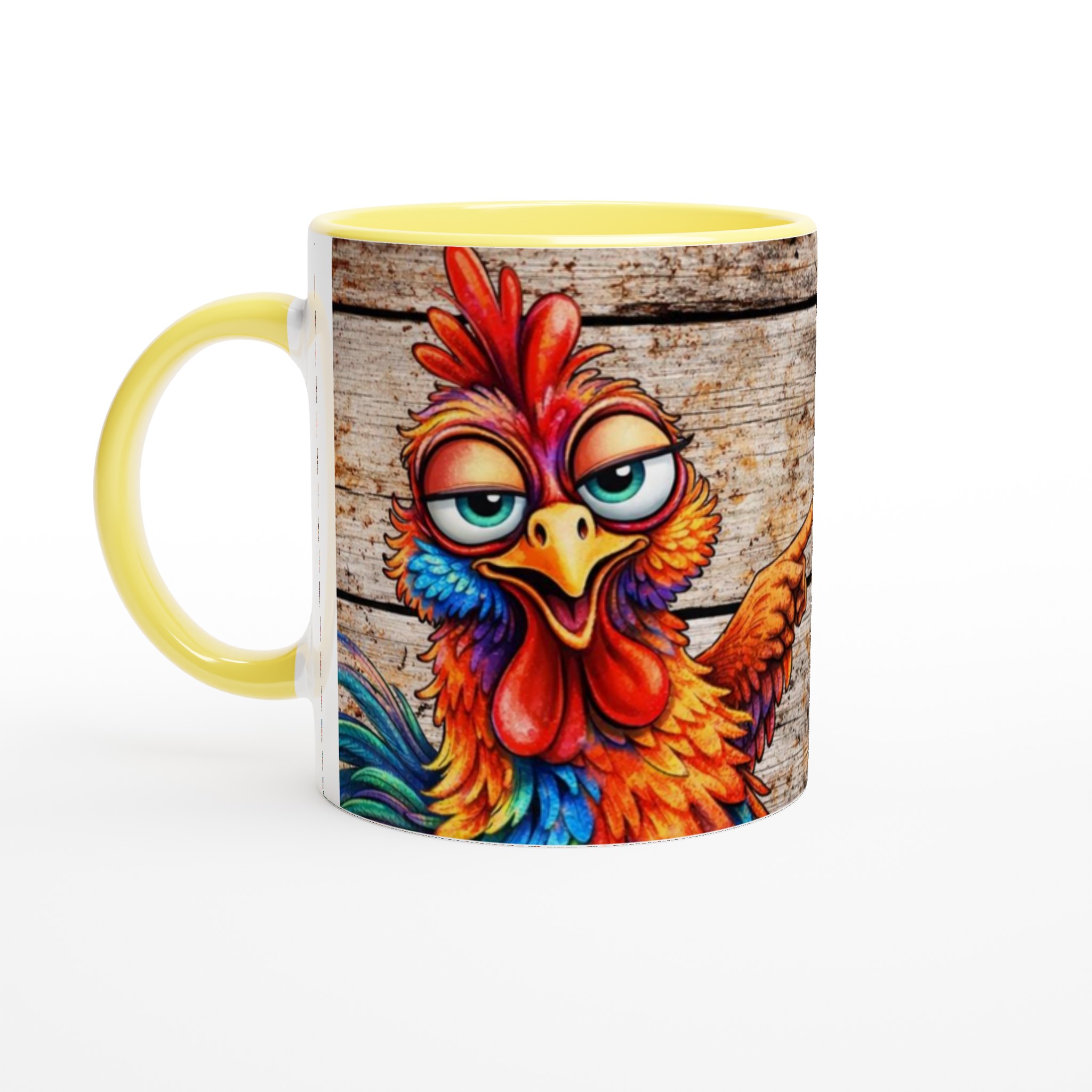 Färgstark keramikmugg 11oz med lekfull tupp och kraftfullt budskap i flera snygga färger 3 50d3f8ad-2c63-43ff-9c58-88db4617db30