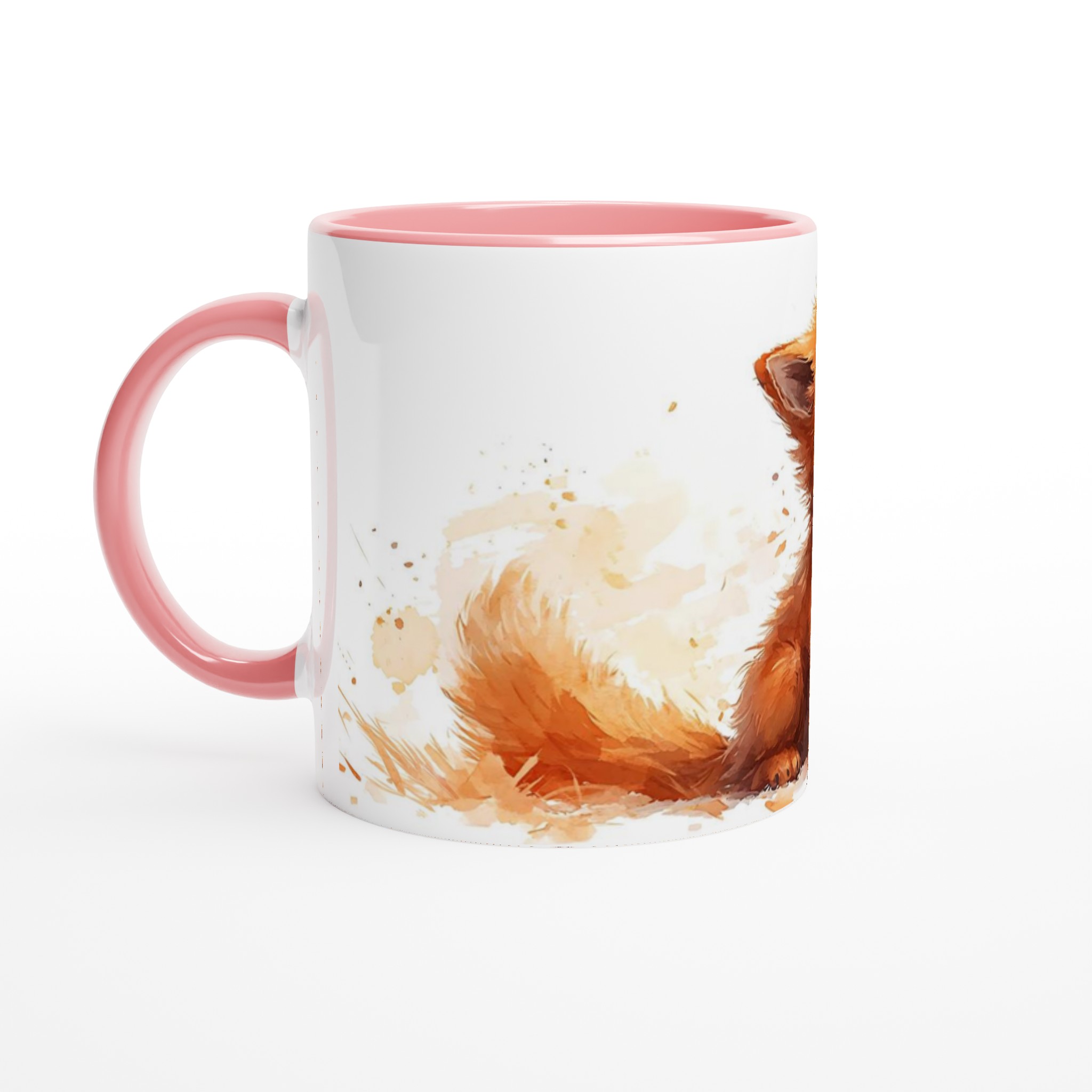 Söt Vattenfärg Rävmugg – Vit 11oz Keramisk Mugg för Kaffe & Te i Flera Färger 6 50e193f7-9c93-441b-bb60-103ddb58bc8b
