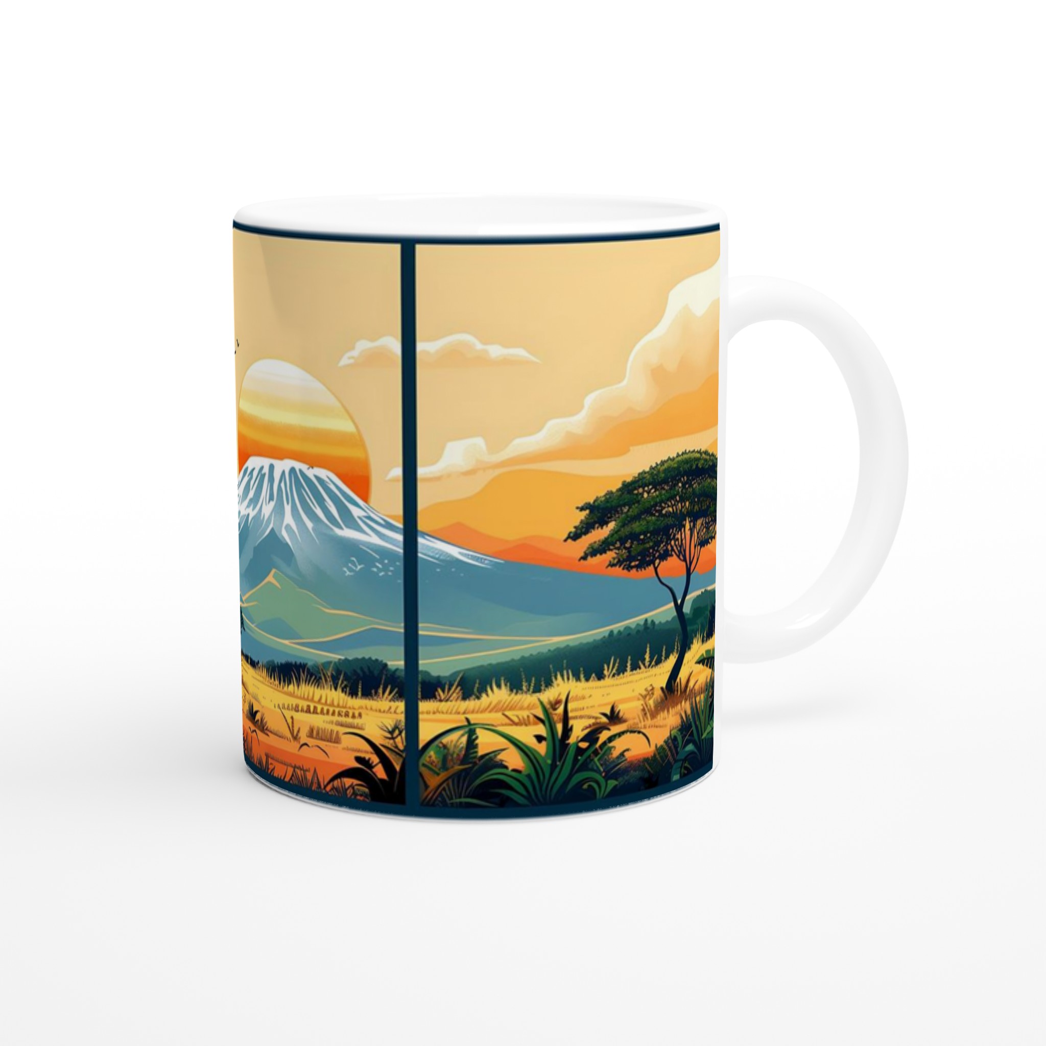 Kilimanjaro Solnedgång Keramikmugg – Välj din färg 9 50e5813a-11ba-4a75-a4ad-3d0f1d307120
