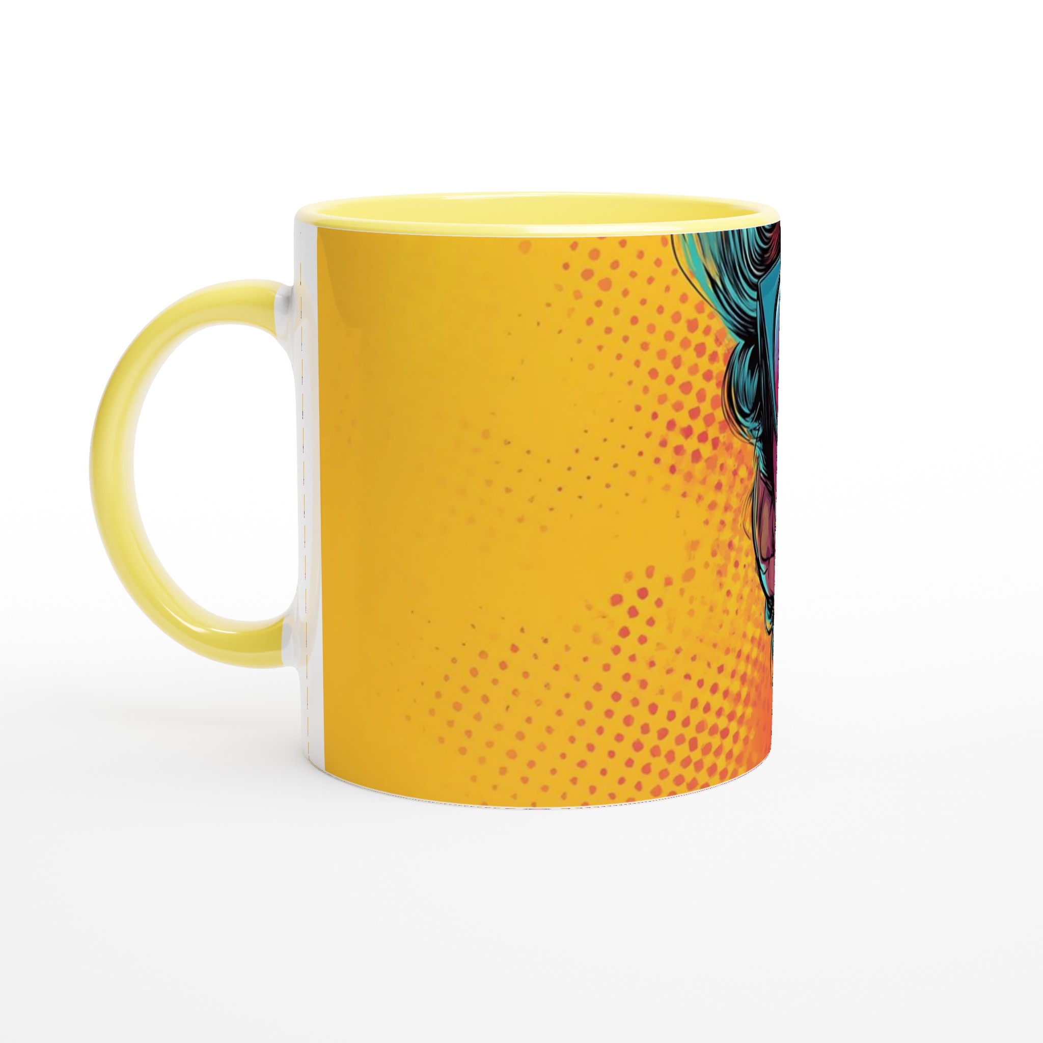 Pop Art Diva Keramisk Mugg – Uttrycksfull Design i 7 Livfulla Färger 3 5117ac8a-095b-4fe1-8d72-86326fad3ce2