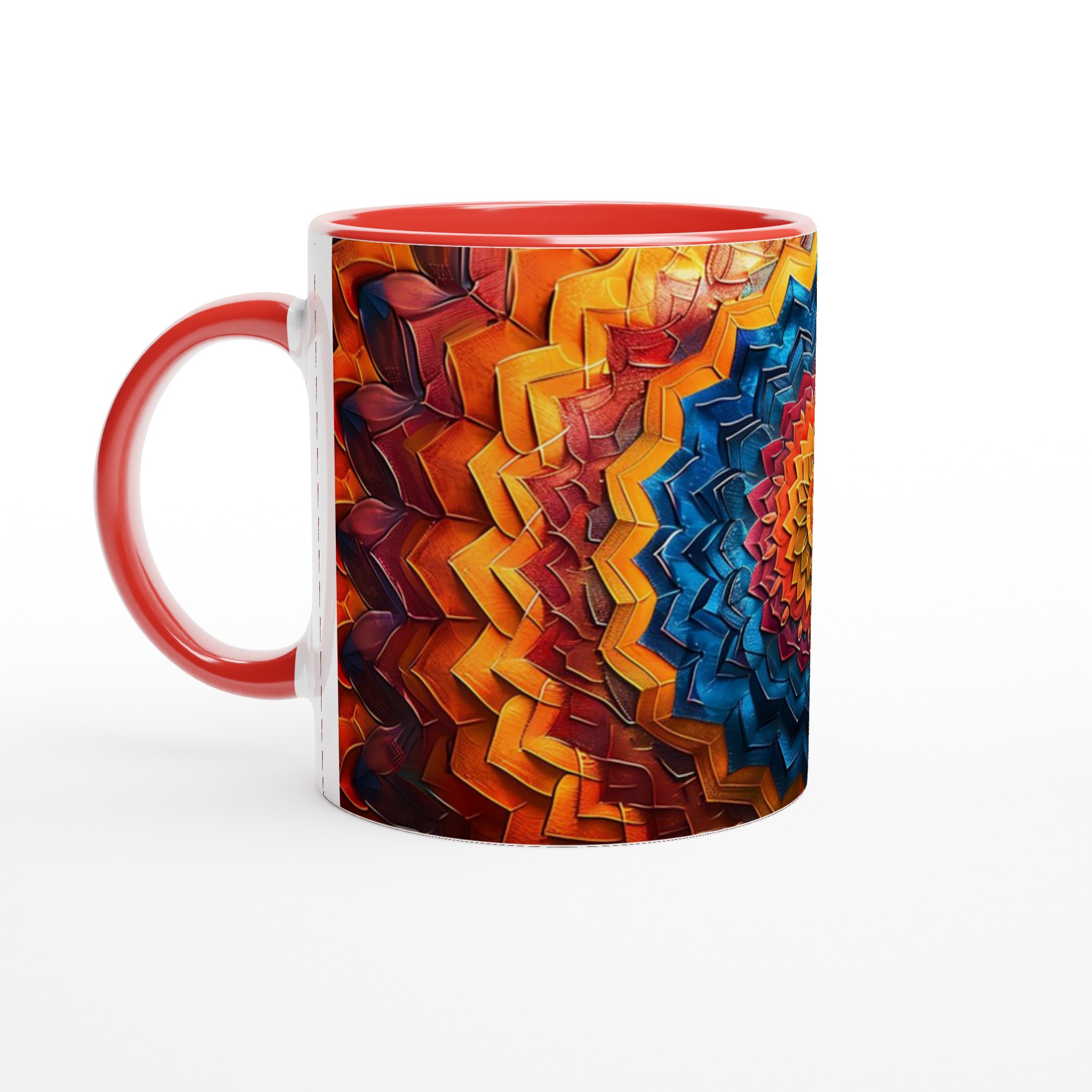 Abstrakt Mandala Keramikmugg - Livfull Design i Blått & Orange, Välj Din Färg! 5 5136f85d-7ea4-488d-b5cb-4826a73c38f3