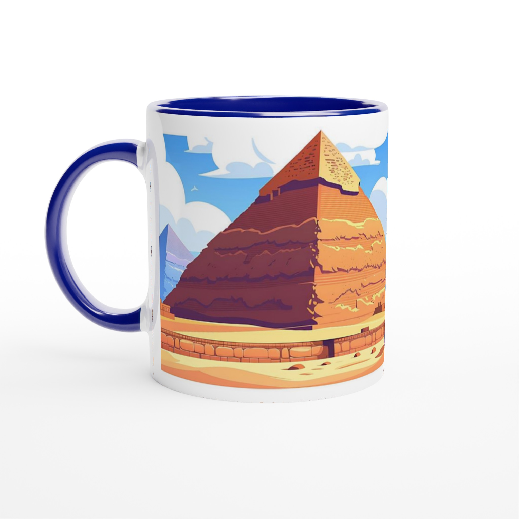 Egyptisk Pyramider & Sfinx Mugg - Klassisk Resedesign i Valfri Keramisk Färg 2 5157f170-14b4-42f1-9374-43a3b6ed572b