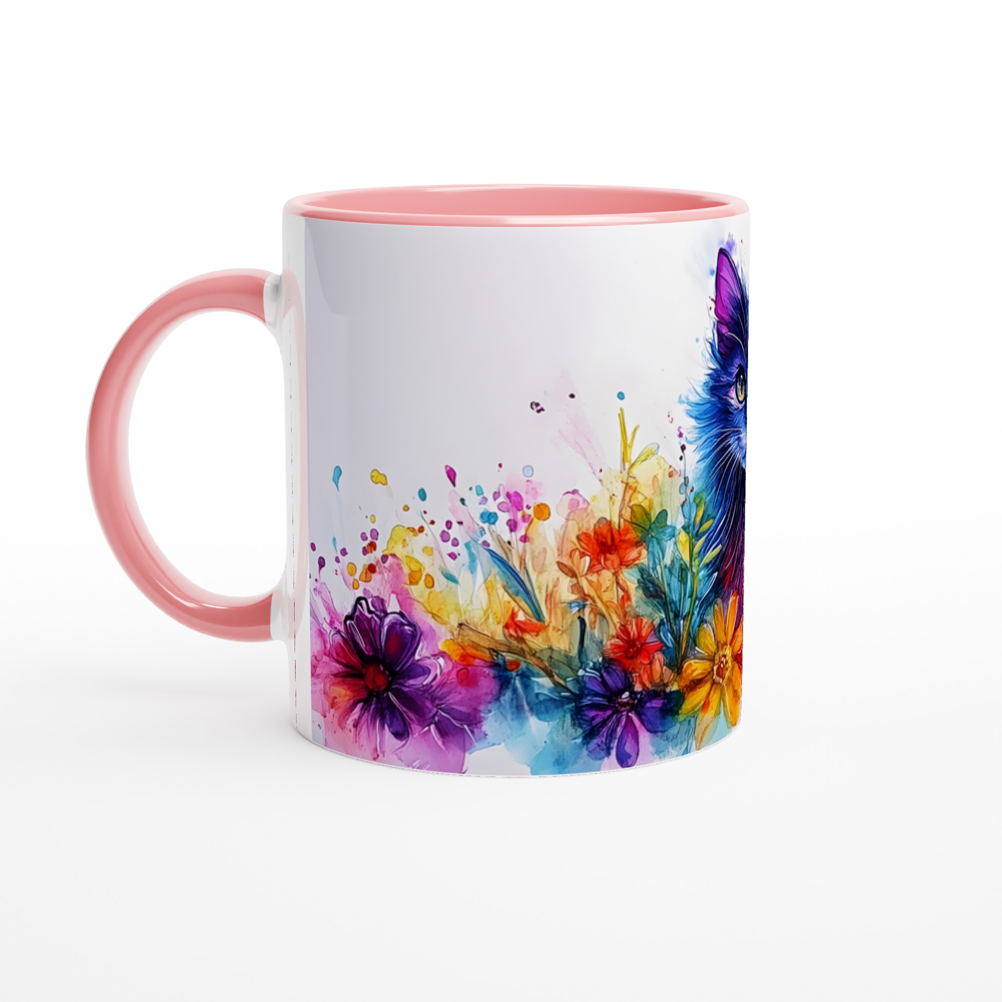 Färgsprakande Katt & Blommor Keramikmugg – 11oz Konstnärlig Kaffekopp för Katälskare 6 51807548-d3fa-4155-ad28-3a032fdc0446