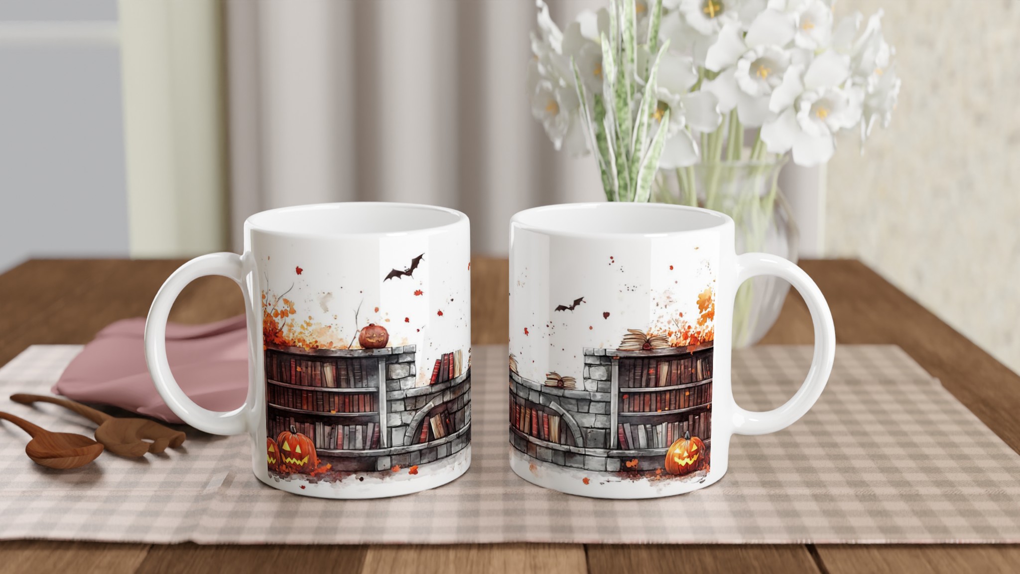 Mystisk Bibliotek Halloween Keramikmugg - Din Perfekta Höstfika i Valfri Färg! 10 51d6d1f6-a53e-46e8-8f19-47ea6b441675