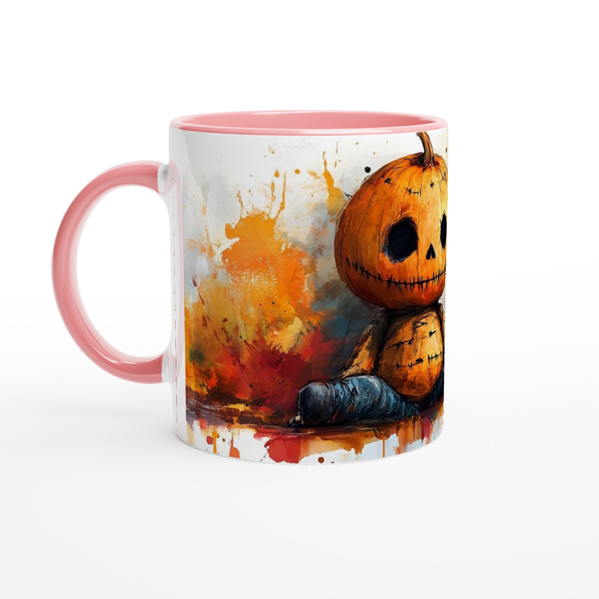 Unik Halloween Pumpa Mugg - Konstnärlig Akvarell Stil 11oz Keramikmugg i Valfri Färg 6 522996a3-4973-4052-b4fd-1b3d8b2dd087