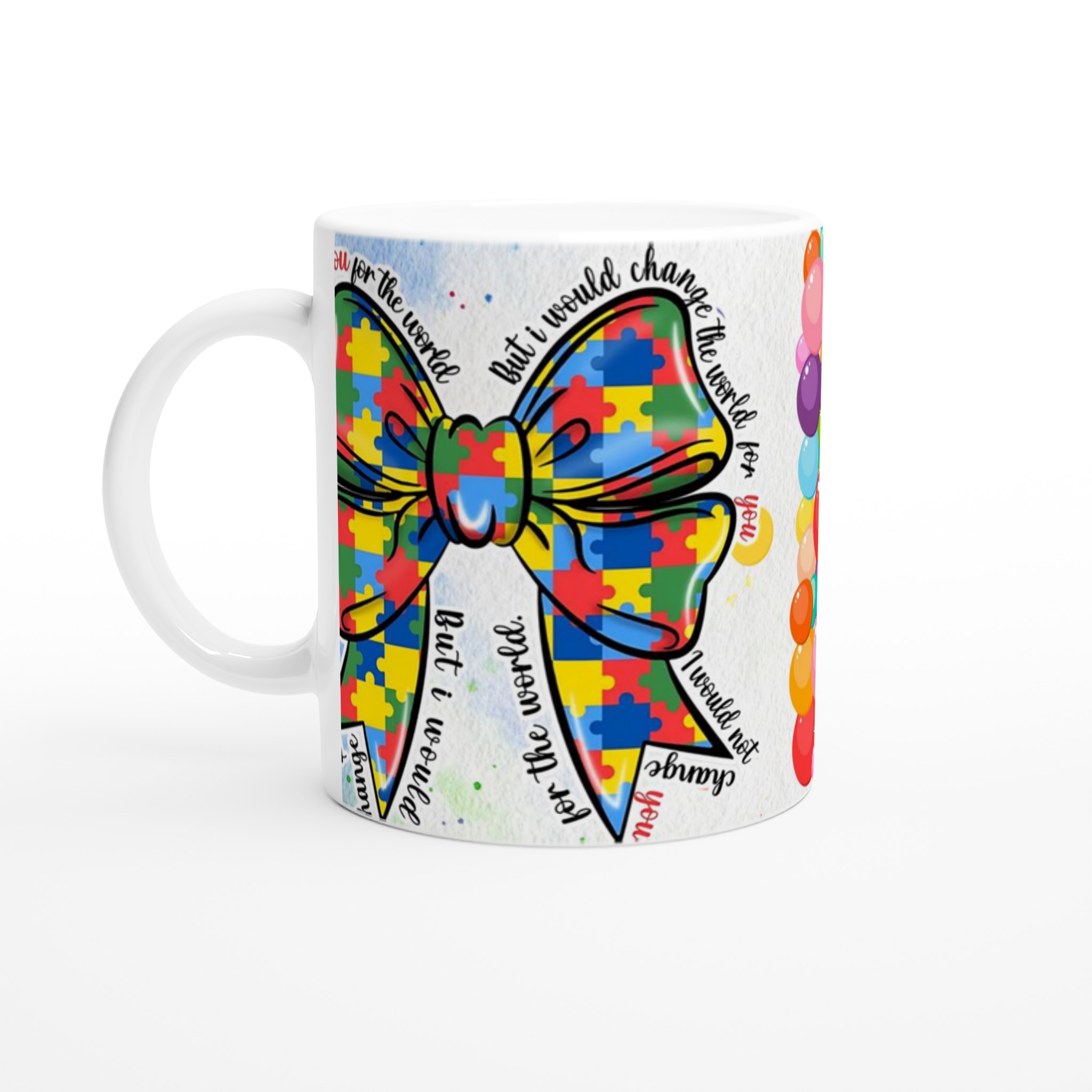 Vit 11oz Keramisk Mugg med Färgstark Pusselrosett – Välj Din Favoritfärg 1 526d6f45-5b23-405a-9bbc-299cb801aeb2
