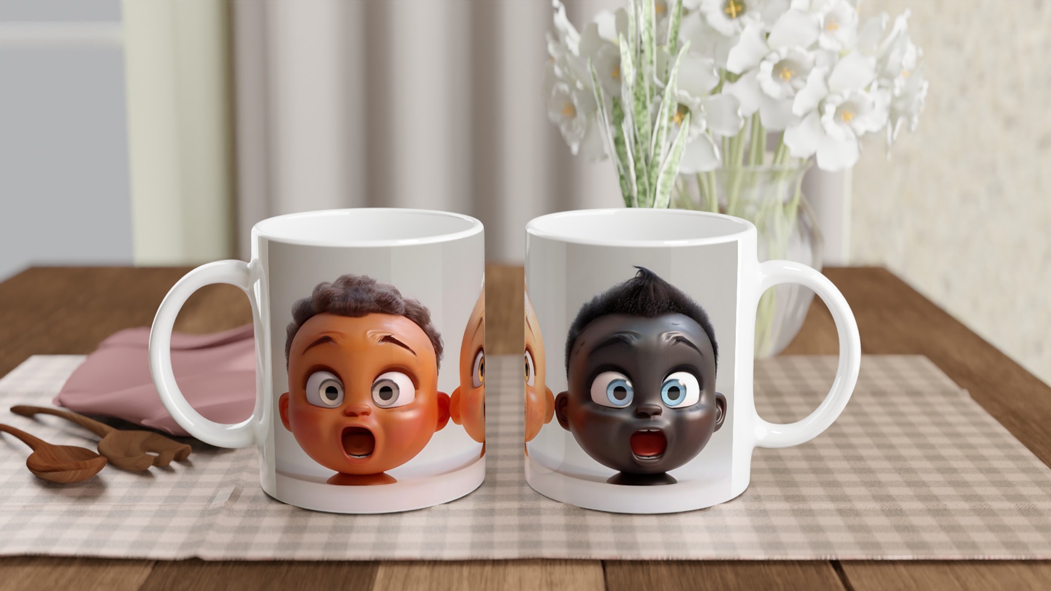 Förvånade Ansikten – 11oz Keramisk Mugg för Ditt Kaffeäventyr, i ditt val av sju livfulla färger! 10 5278f7d3-3fcf-43a0-9c25-159c9e431498