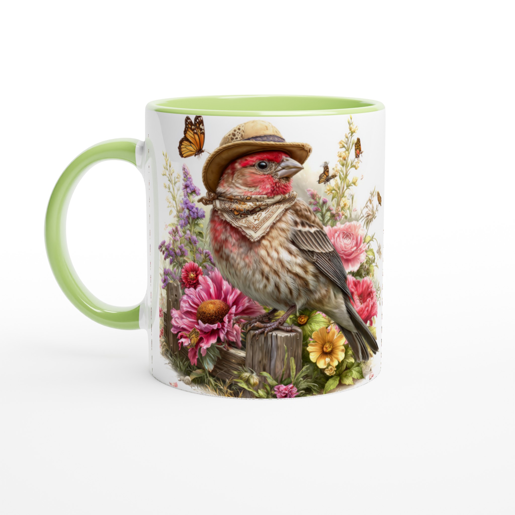 Charmig 11oz keramisk mugg med fågel i hatt – välj din favoritfärg! 7 529719ed-6028-4e05-806c-41b1833181b4