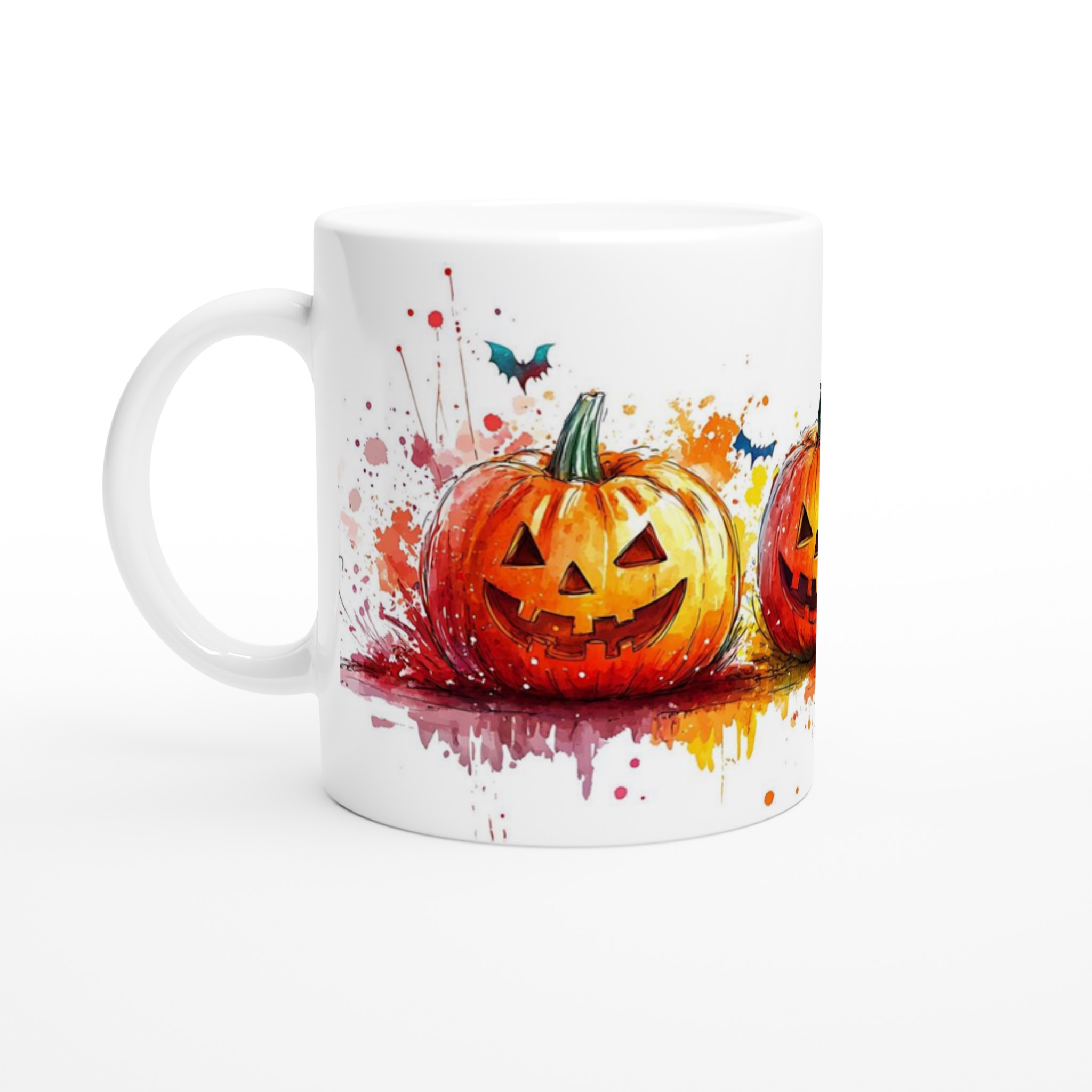 Hallå där, Pumpa! Akvarell-inspirerad 11 oz keramisk mugg – Välj din färg! 1 52a2a5bd-688f-4102-8859-2ee857f26785
