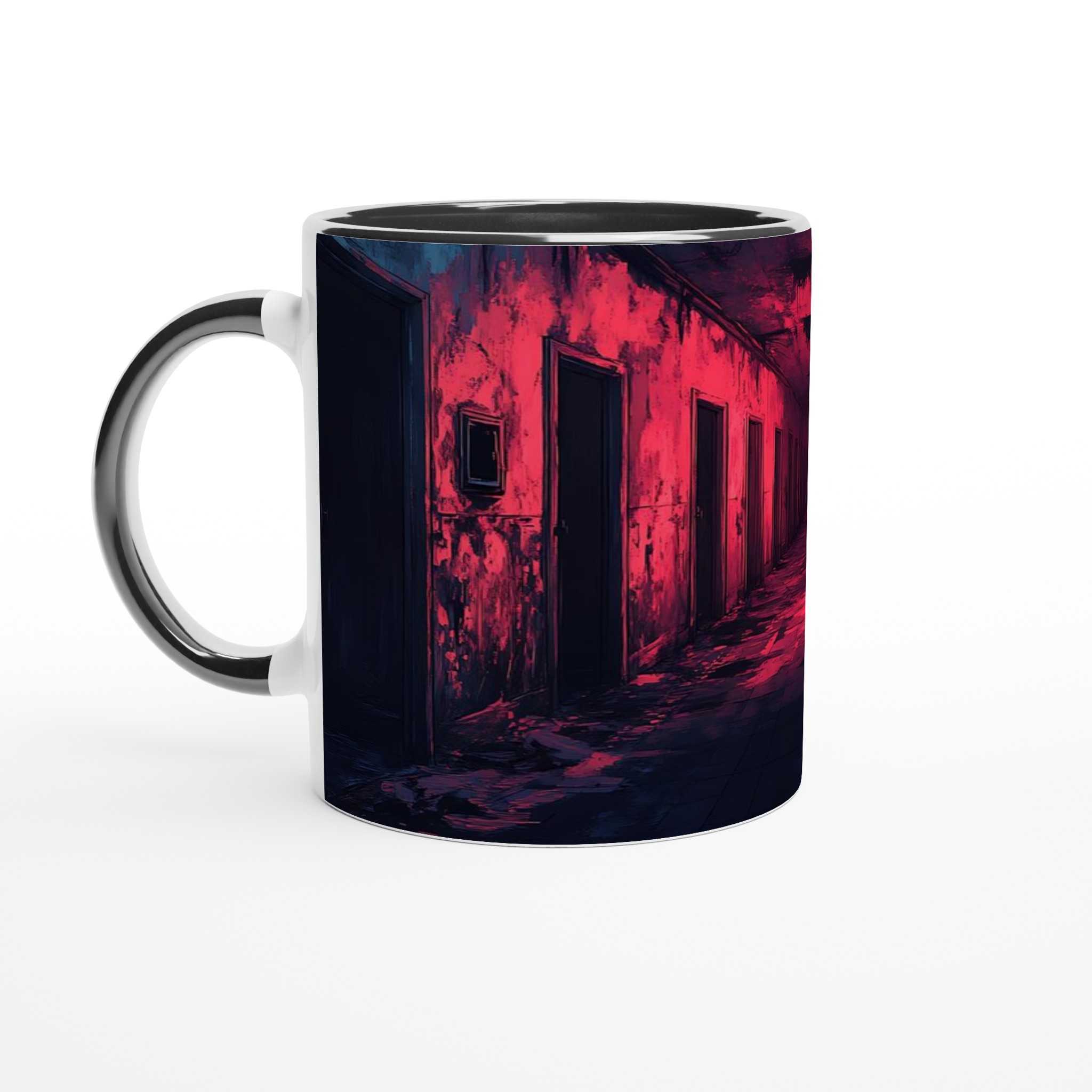 Spooky Hallway Mug – 11oz Keramisk Mugg med Surrealistisk Skräckkonst & Färgval 4 52a9c538-9928-4cbd-8e00-68527bd45a62
