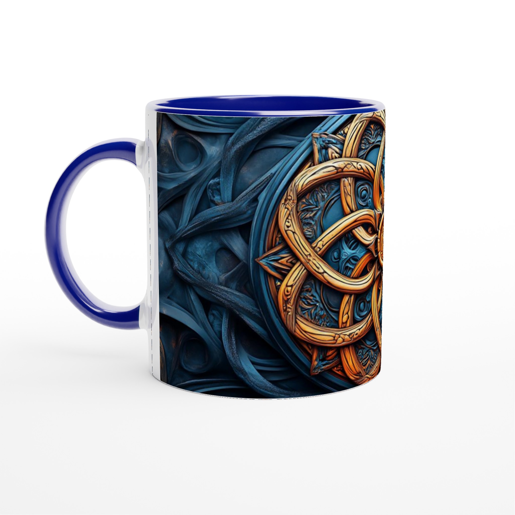 Keltisk Knut Mandala 11oz Keramisk Mugg – Konstnärlig Design i Ditt Val av Färg 2 52aee60b-e6c8-4e6e-a366-604099af5c3c
