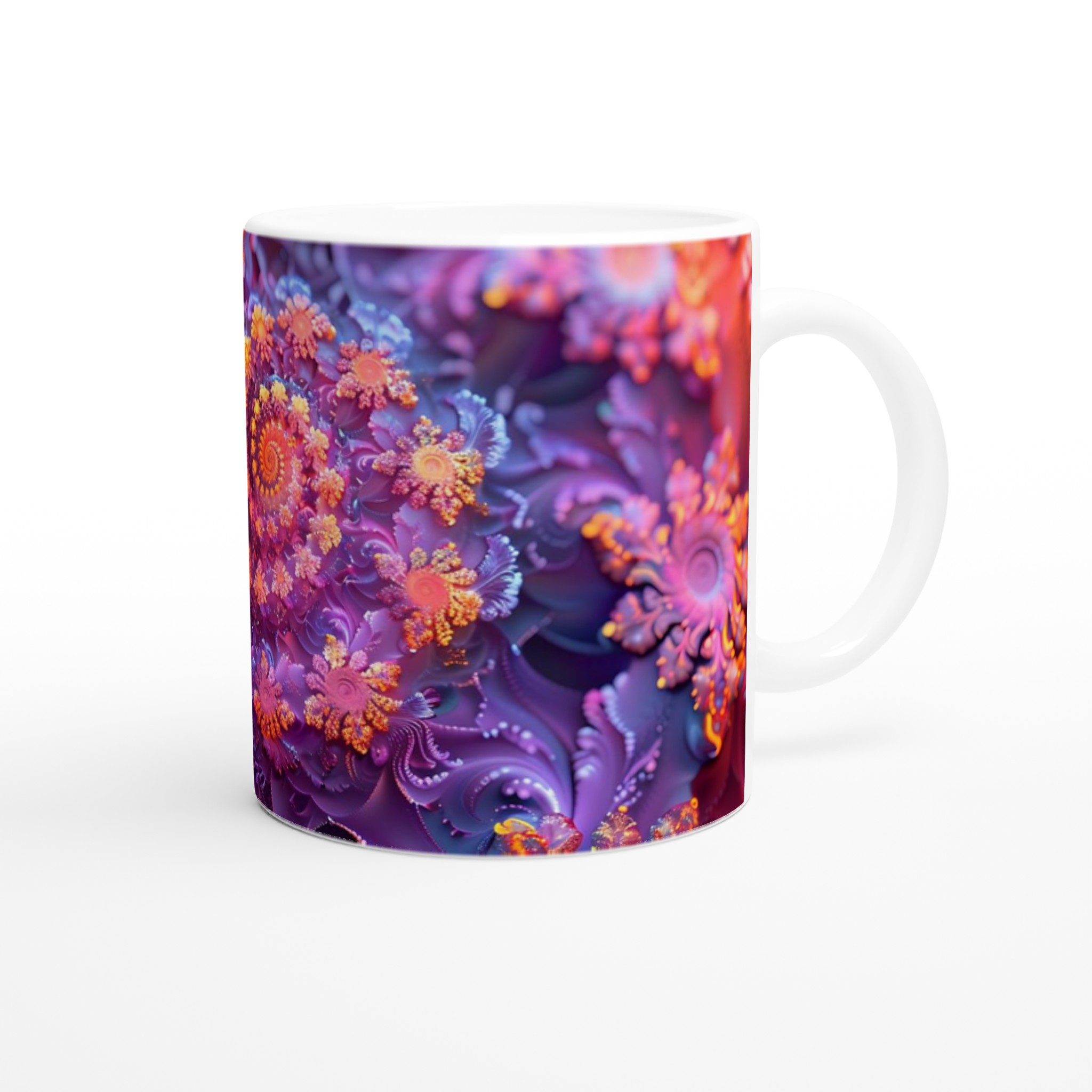 Abstrakt Spiralblomma Mugg - 11oz Keramisk Kaffemugg med Konstfull Design & Flera Färgalternativ 9 52e1d850-8ee8-4db0-8eb6-64f6f904061b