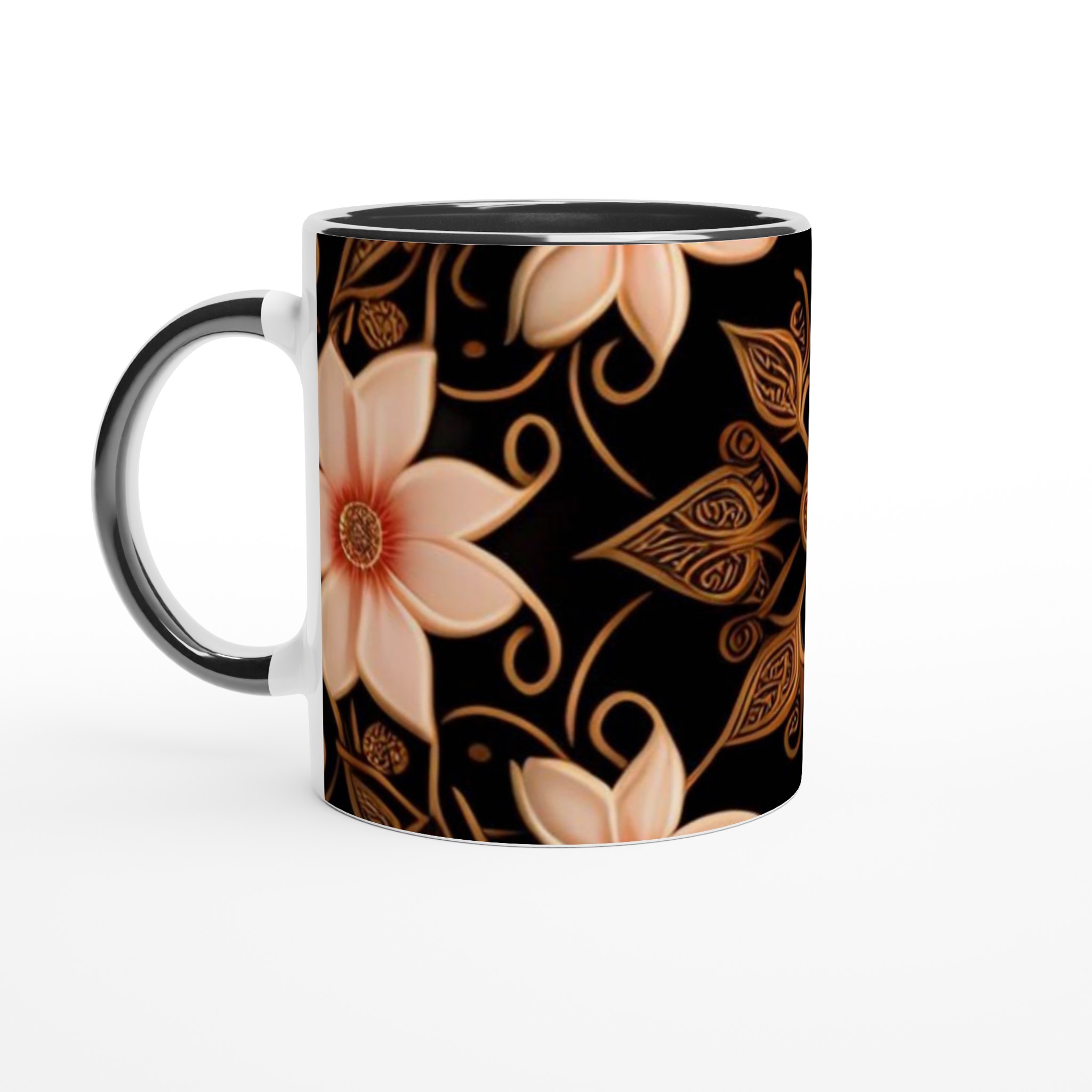 Elegant Floral Mandala 11oz Ceramic Mug – Choose Your Perfect Hue 4 52e56105-270a-48bc-b9e3-efa2eaaf1d02