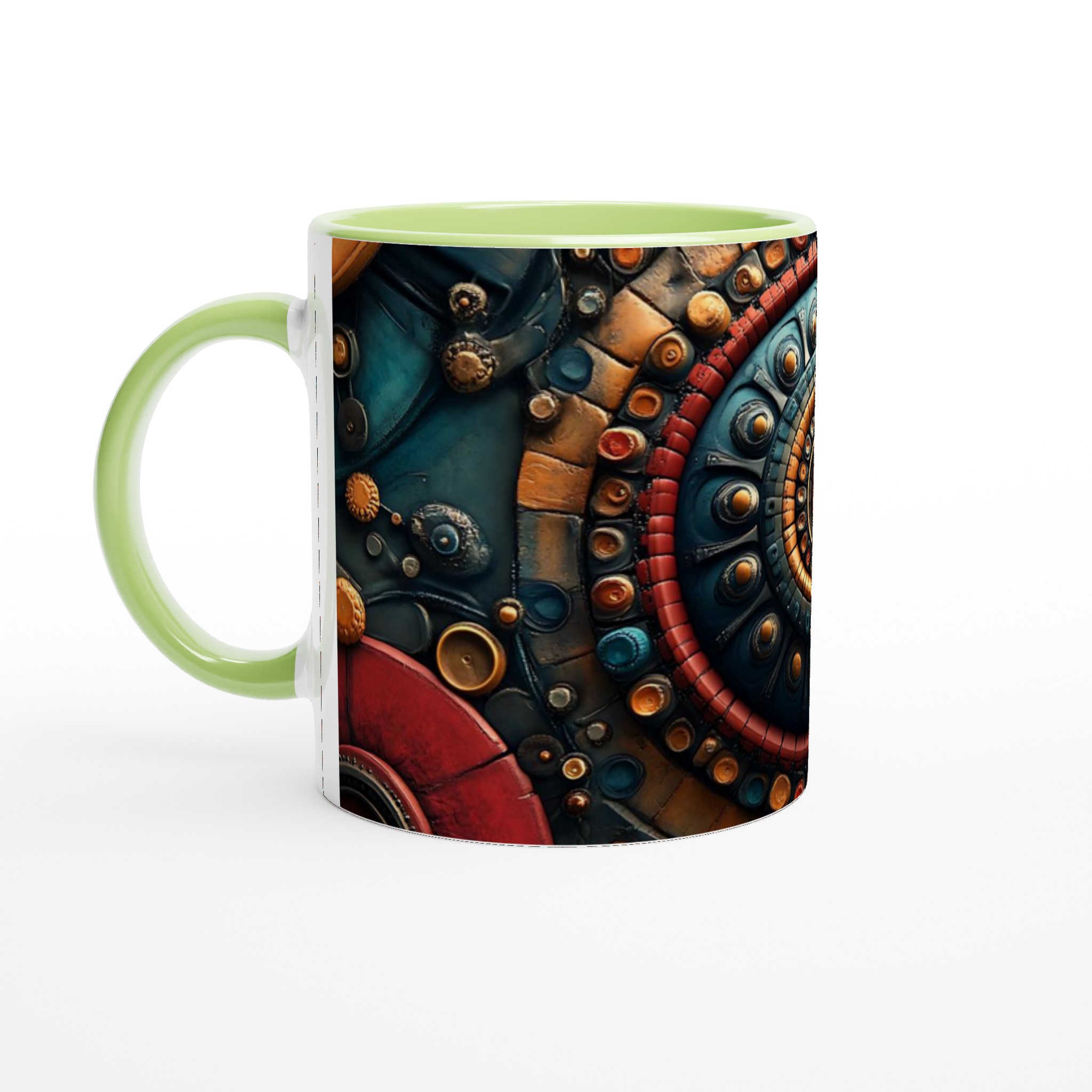 Mandalainspirerad 11oz Keramikmugg - Bohemisk Design med Vintage Charm 8 52ef908c-5d55-438f-801a-ebe4382316aa