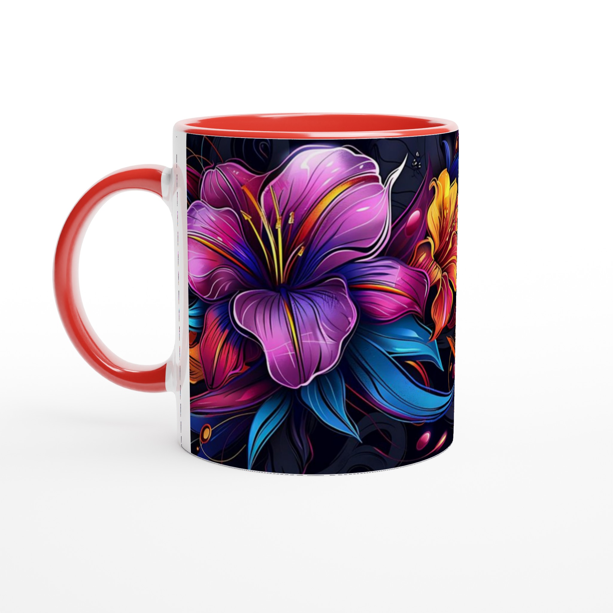 Neonblomster keramikmugg – En explosion av färg för din kaffestund, välj bland 7 livfulla nyanser! 5 52fed23e-48f9-4e8e-9d66-0e79200bcc55