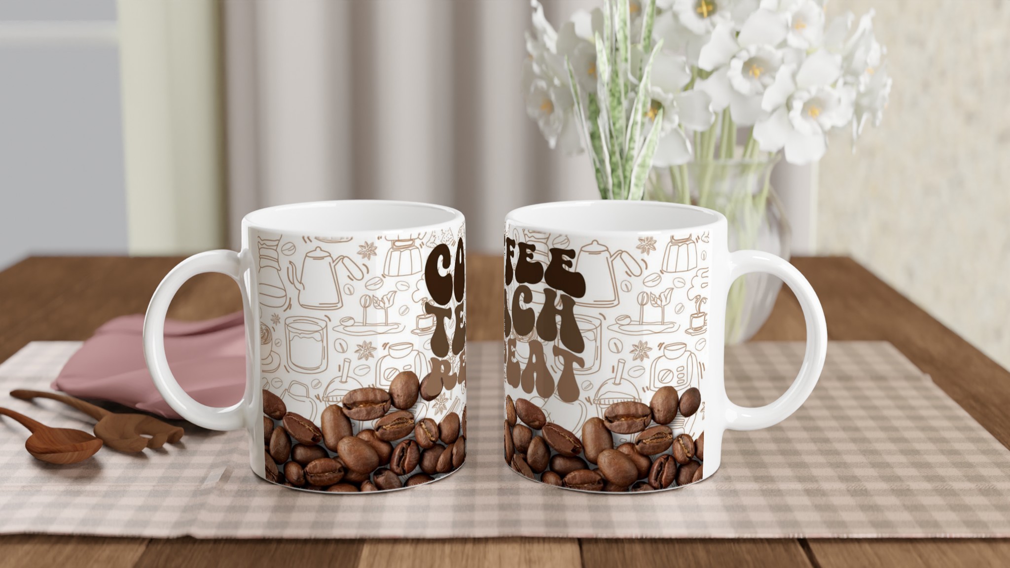 Kaffemugg 'Coffee Teach Repeat' – Inspirerande Lärarmugg i Keramik för Kaffefantasten 10 53091088-be60-4e2a-8dc0-b4e66049bdf5
