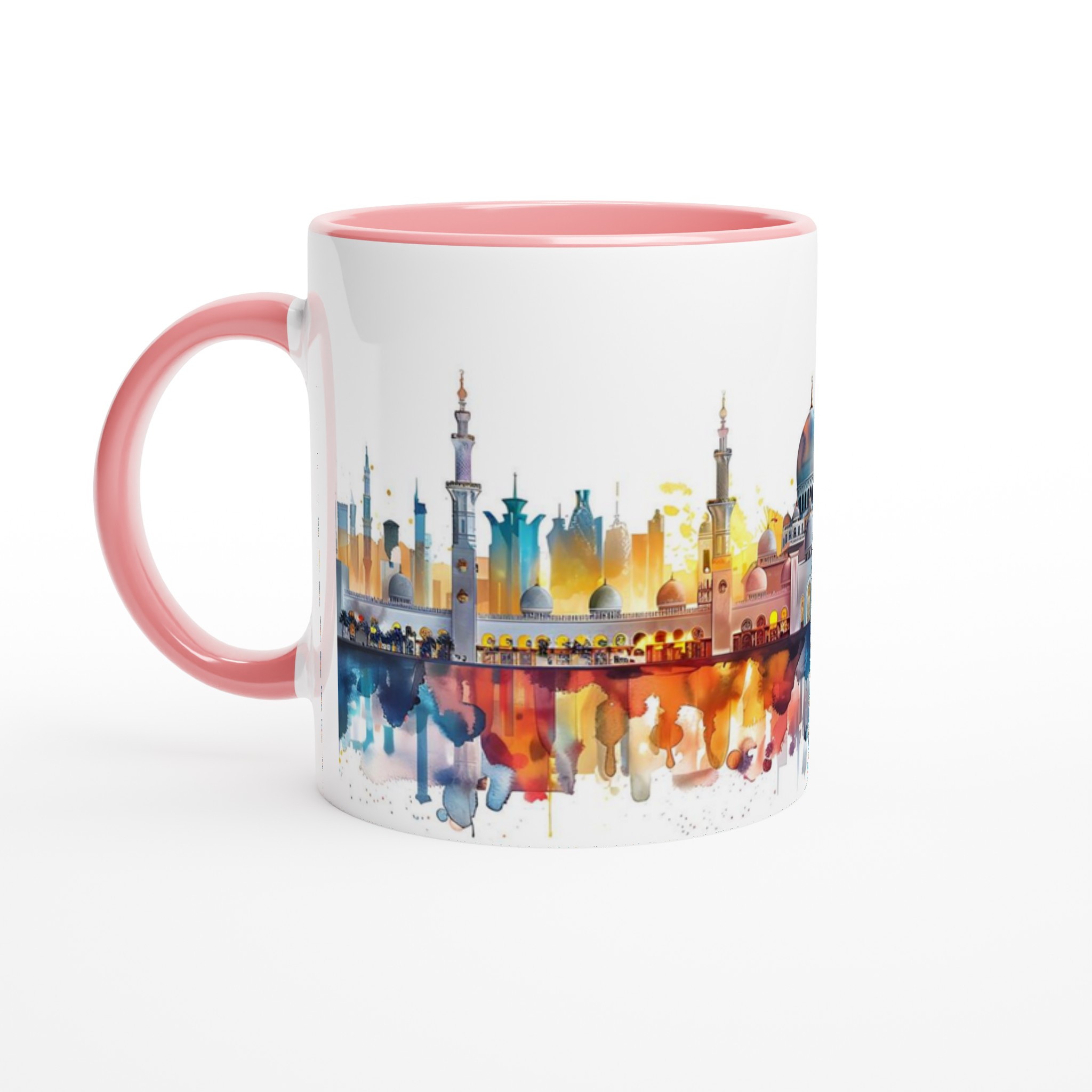 Abstrakt Moské Akvarell Mugg - Färgexplosion på 11oz Keramik, Välj Din Favoritfärg! 6 531ea0be-91b5-4953-9947-eed85afcfe6a