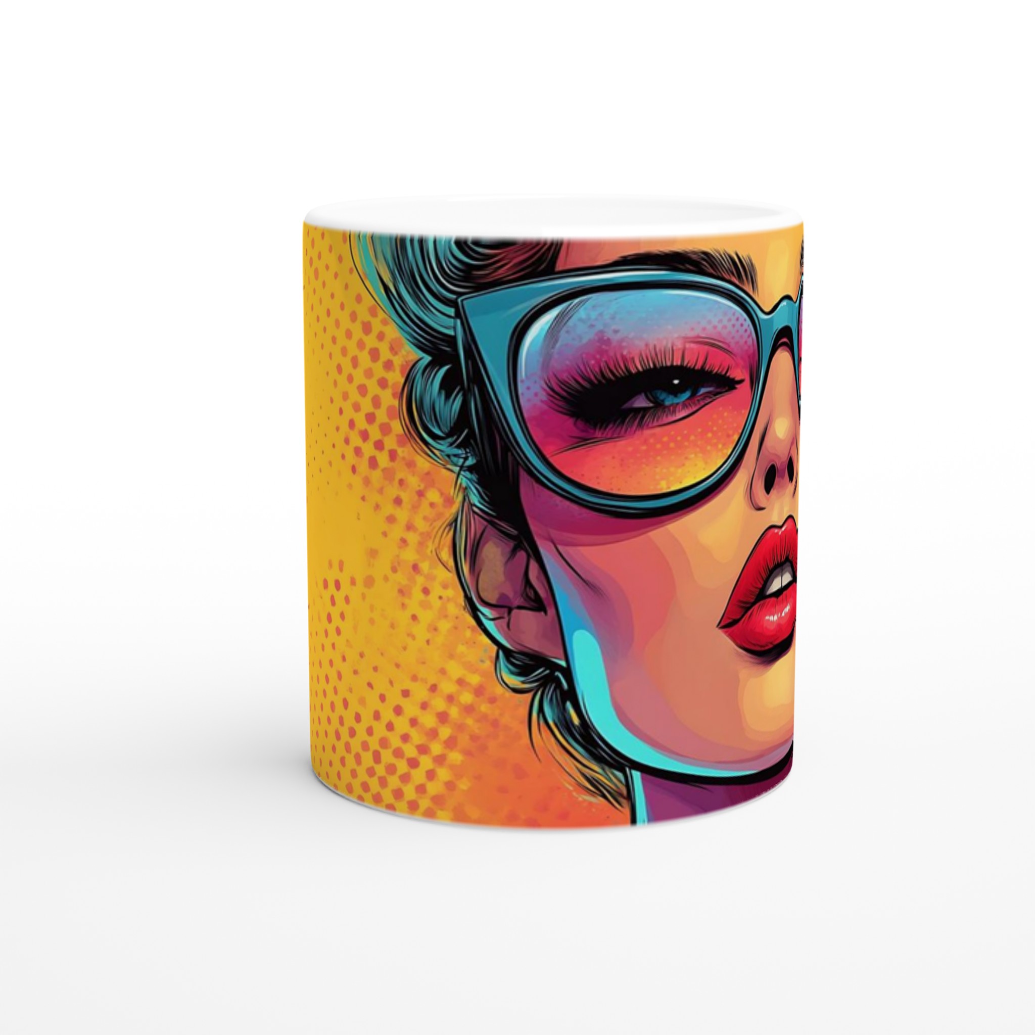 Pop Art Diva Keramisk Mugg – Uttrycksfull Design i 7 Livfulla Färger 8 534c1dd2-2c21-4242-a3a3-0313c6c5ca14