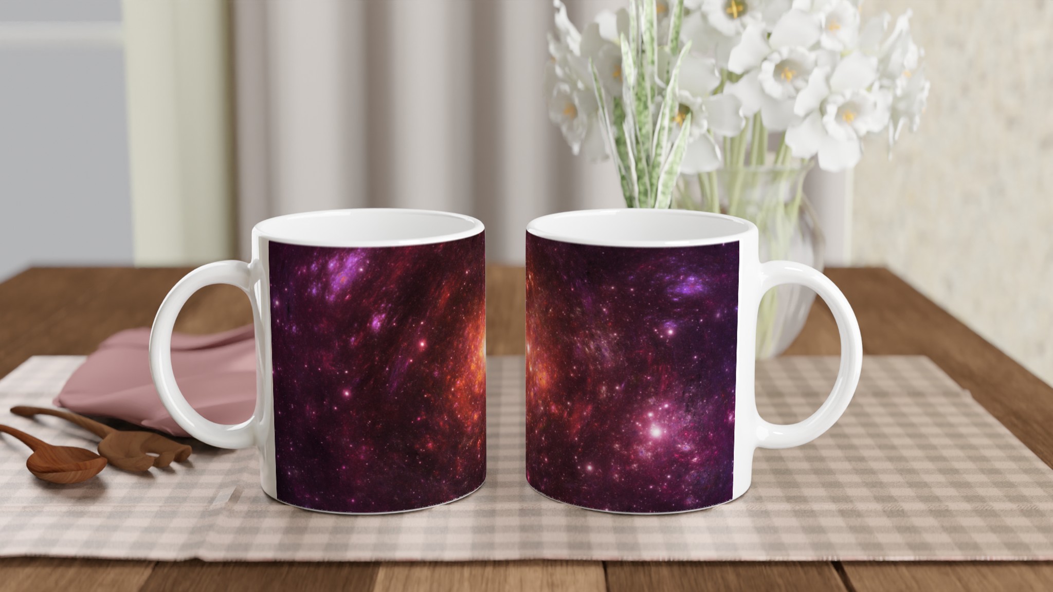 Stjärnhimmel 11oz keramisk mugg – Utforska kosmos i din favoritfärg 10 534f31cb-193e-48cb-a16a-87a30d4dc521