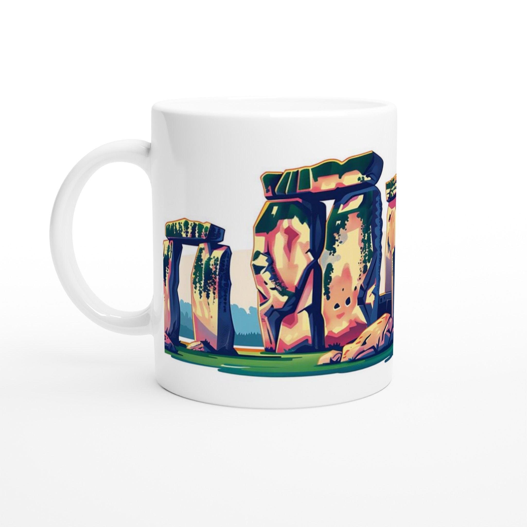 Historisk Stonehenge & Slott Keramikmugg - 11oz, Välj din Färg 1 535976e4-bbc5-472f-8d3d-8f8eeb1ff20c