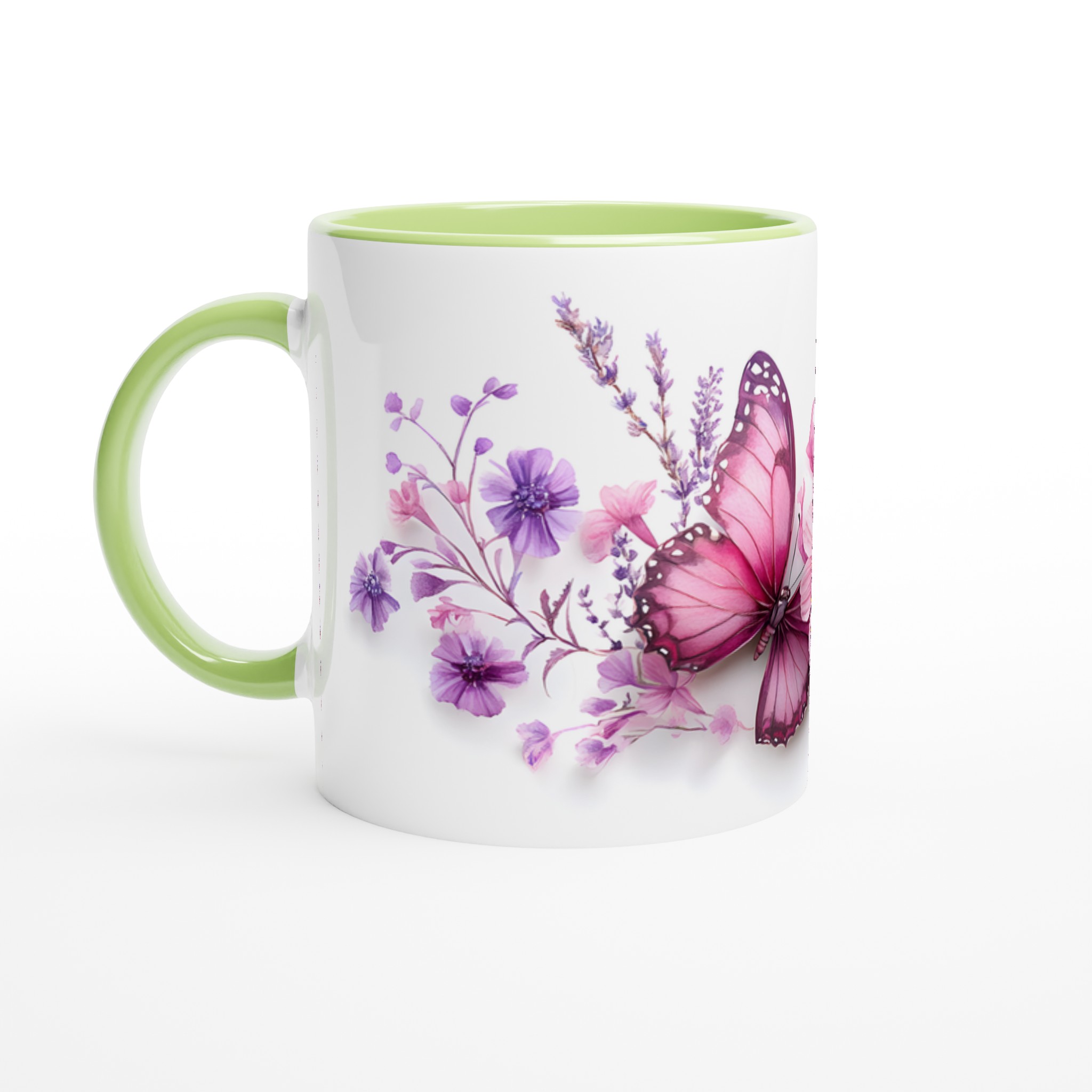 Fjäril & Blommor Keramisk Mugg – Dröm Dig Bort i Lila & Rosa Toner, Välj Din Färg! 7 53837edc-41e3-4393-a240-c2a9c24fab30
