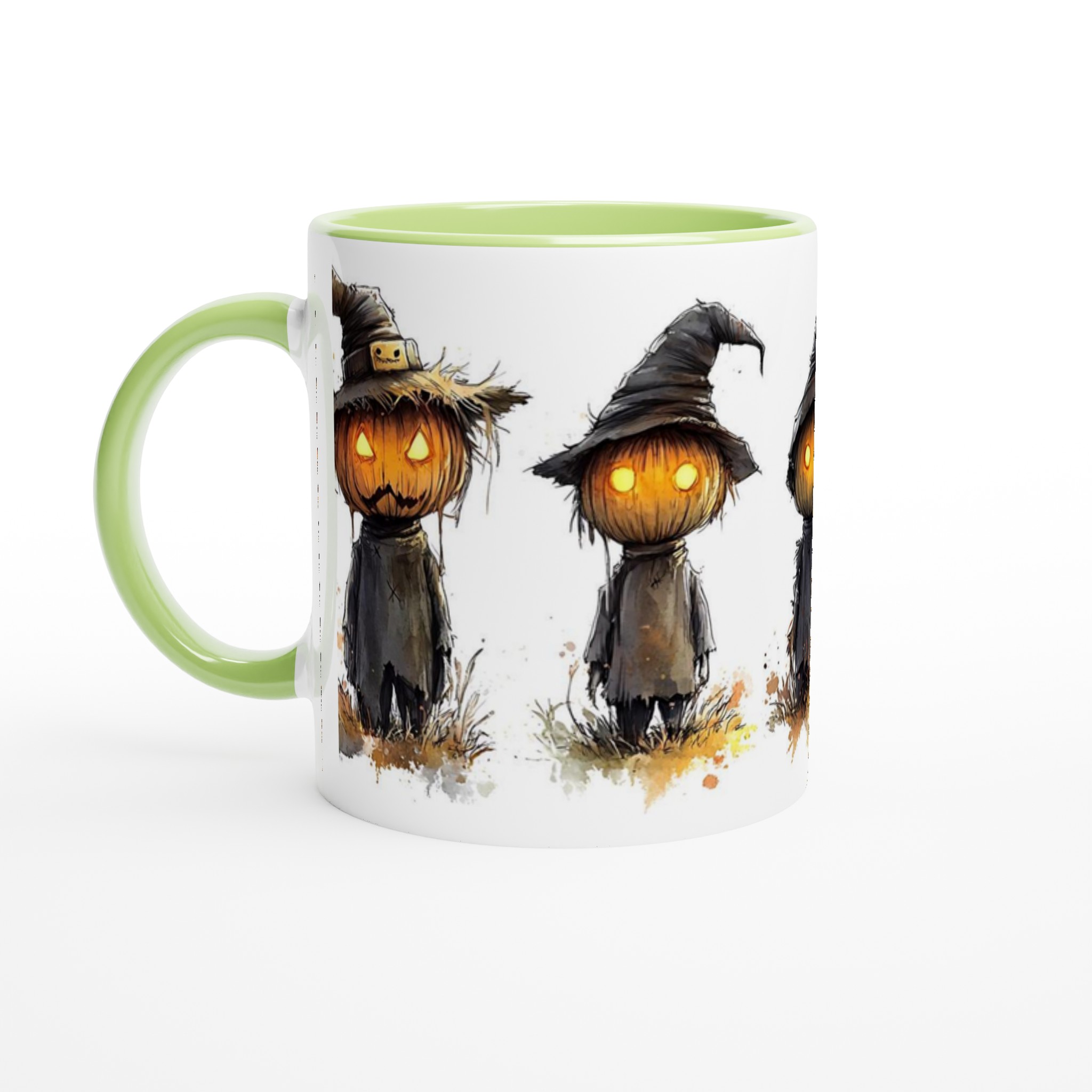 Mystiska Spökhistorier Mugg - Skräckinjagande Pumpor i Vattenfärg, 11oz Keramikmugg 7 539da9e0-c91e-408e-ba47-53398f6aa537