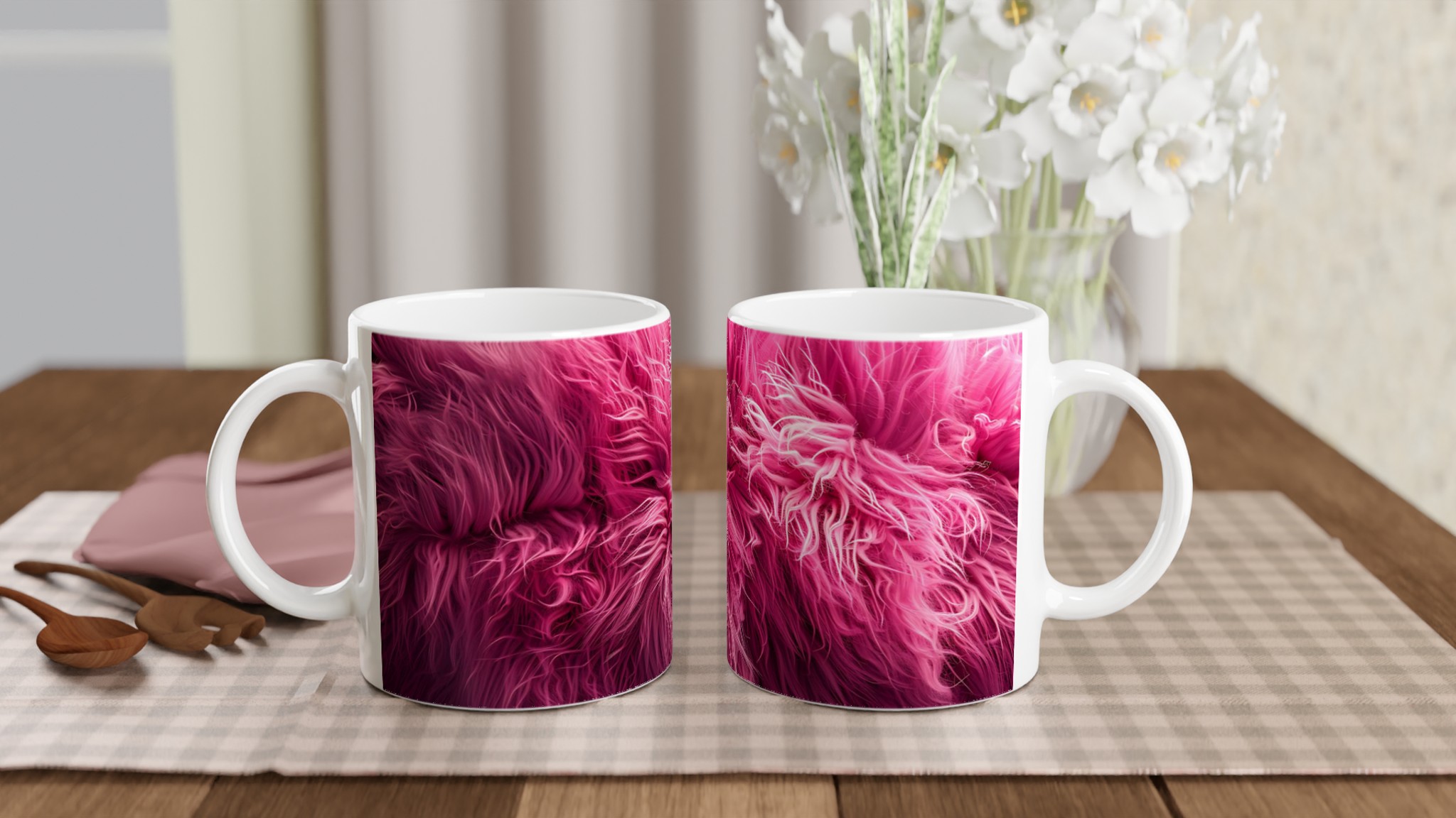 Vit 11oz keramisk mugg med levande tryck i din favoritfärg 10 53a11a7e-8dbd-4103-97c9-9b900eae2c95