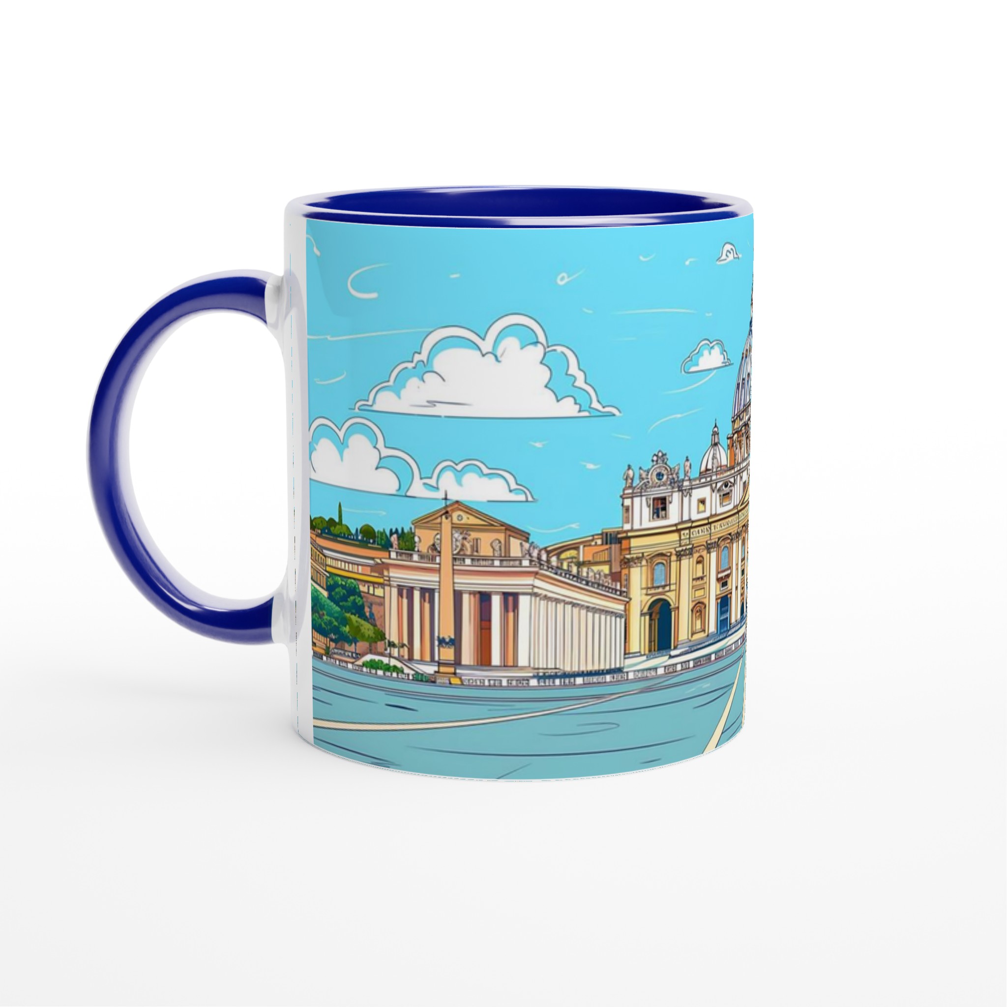 Vatikanstaten Konst Mugg - Livlig Illustration av Peterskyrkan i Din Favoritfärg 2 53a22d8c-a4c1-4ce0-aadb-b44ba7cc21d2