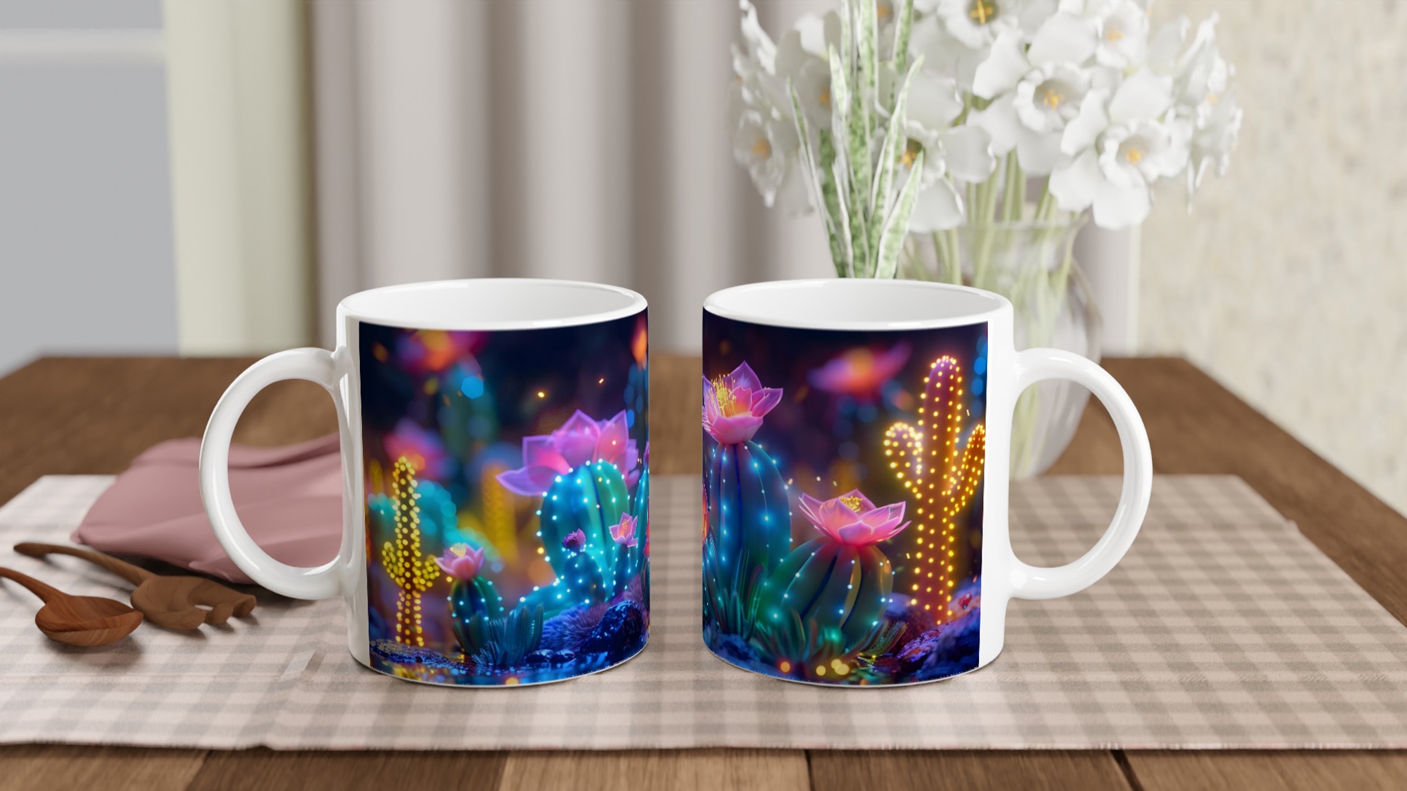 Magisk Nattkaktus 11oz Keramisk Mugg – Drömsk Kaffestund med Lysande Färger 10 53a4017f-4e68-4ccb-ac65-3002361f5996