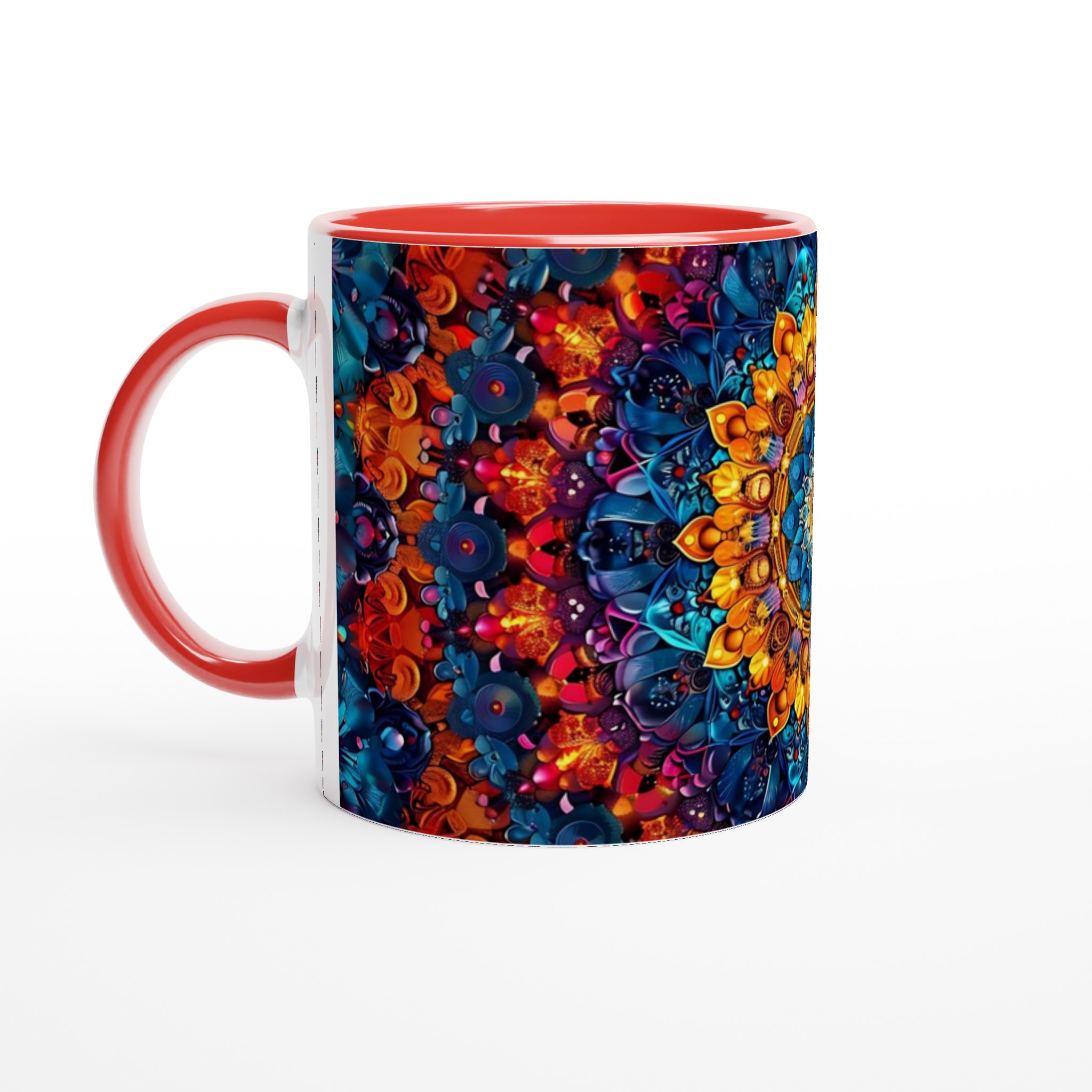 Mångfärgad Mandala Keramikmugg - 11oz, Levande Konst för Dina Kaffestunder 5 53d2b8a6-45ef-4101-a67c-199152eabc5d