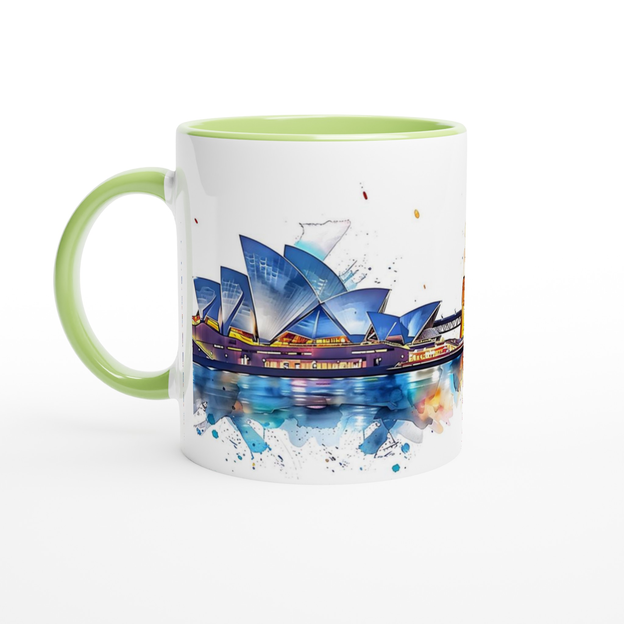 Sydney Skyline Akvarell Mugg – Färgstark Keramisk Kaffekopp 11oz 7 53f8e248-2ea5-42aa-8435-4900d74edce9