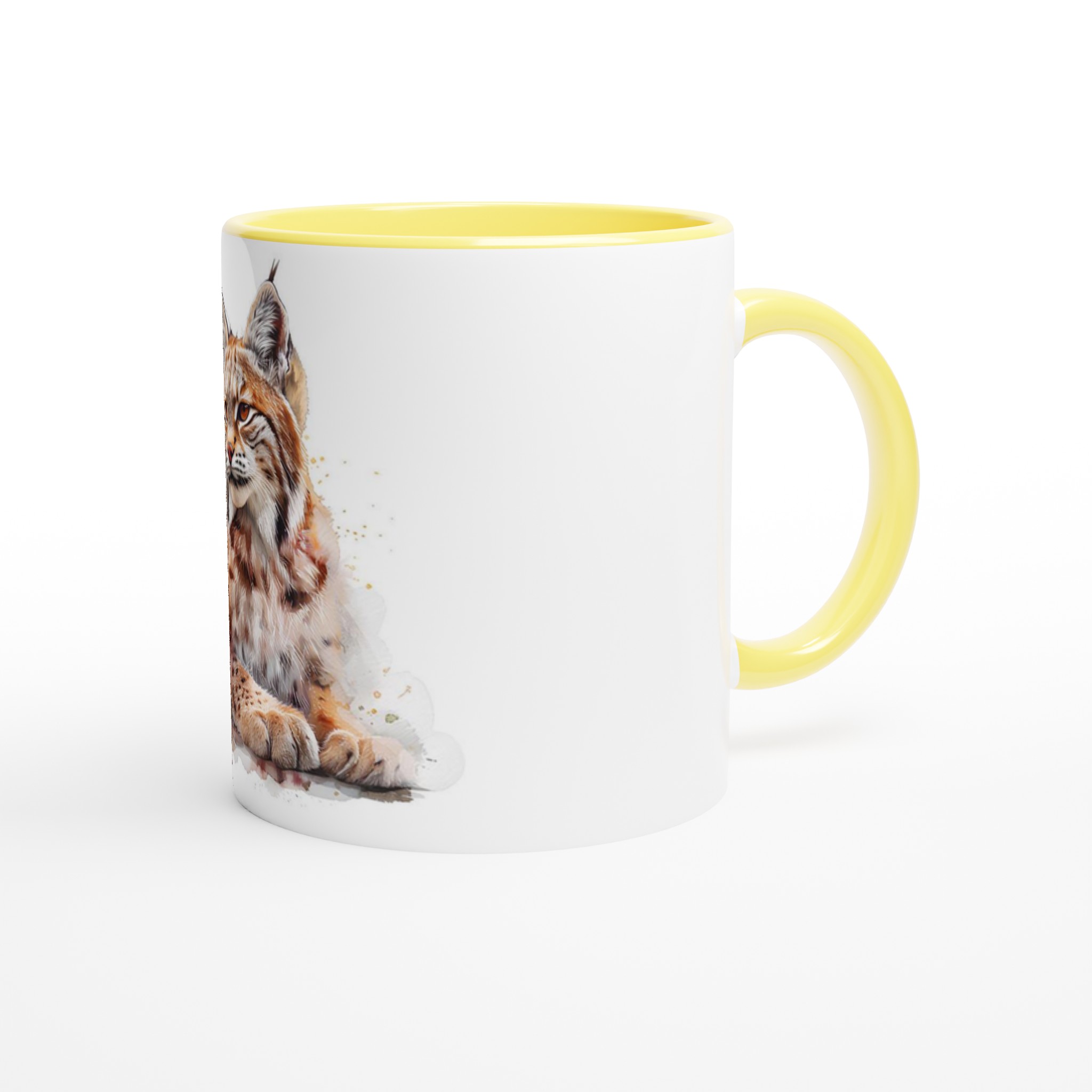 Vacker Lodjur Akvarell 11oz Keramisk Mugg – Färgad insida för din stil 8 53feadef-f24e-4bc6-81d6-11cbb8afd840
