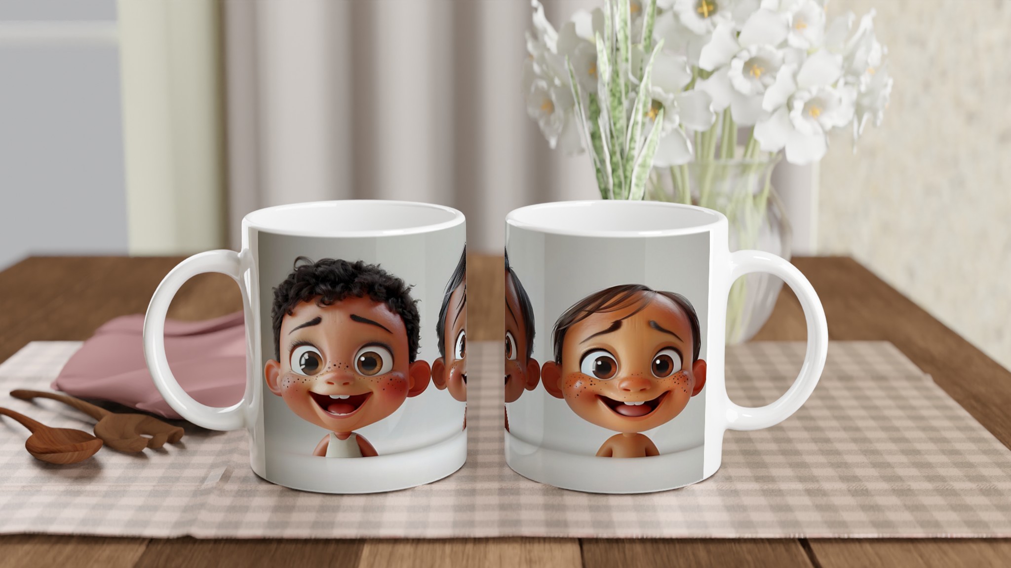 Glad Barngrupp 11oz Keramisk Mugg – Personlig design i ditt val av färg 10 542f64d2-90df-4348-9ce9-32c92ae6e4f5