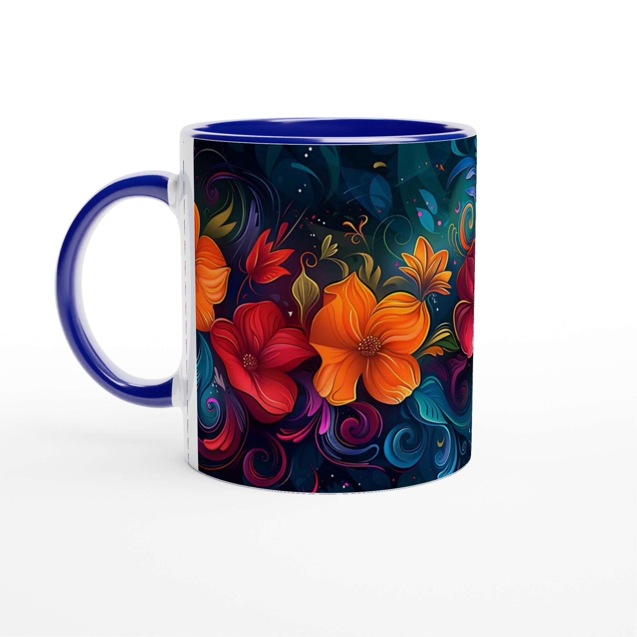 Färgexplosion Blommor Keramikmugg - 11oz, Välj mellan 7 Strålande Färger! 2 5494fdde-3d84-4665-ae31-4c5382e5179c