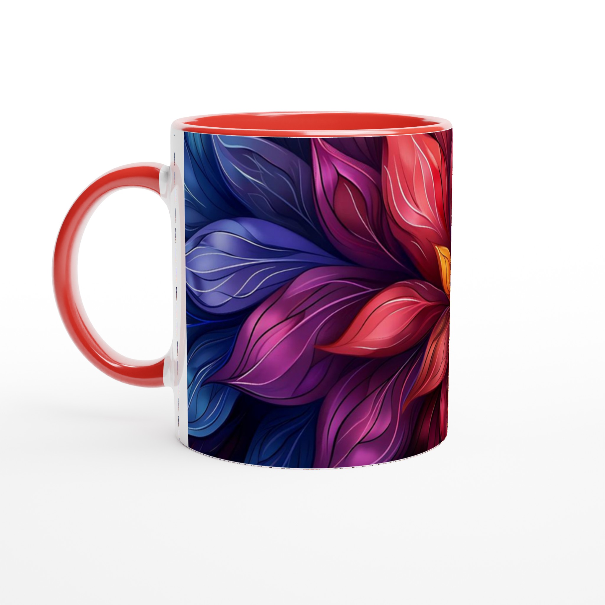 Abstrakt Blommig 11oz Keramisk Mugg – Konstfull Design i Levande Färger, Välj Din Favoritnyans! 5 54a258b5-eaf5-4267-8688-1950dd667a66