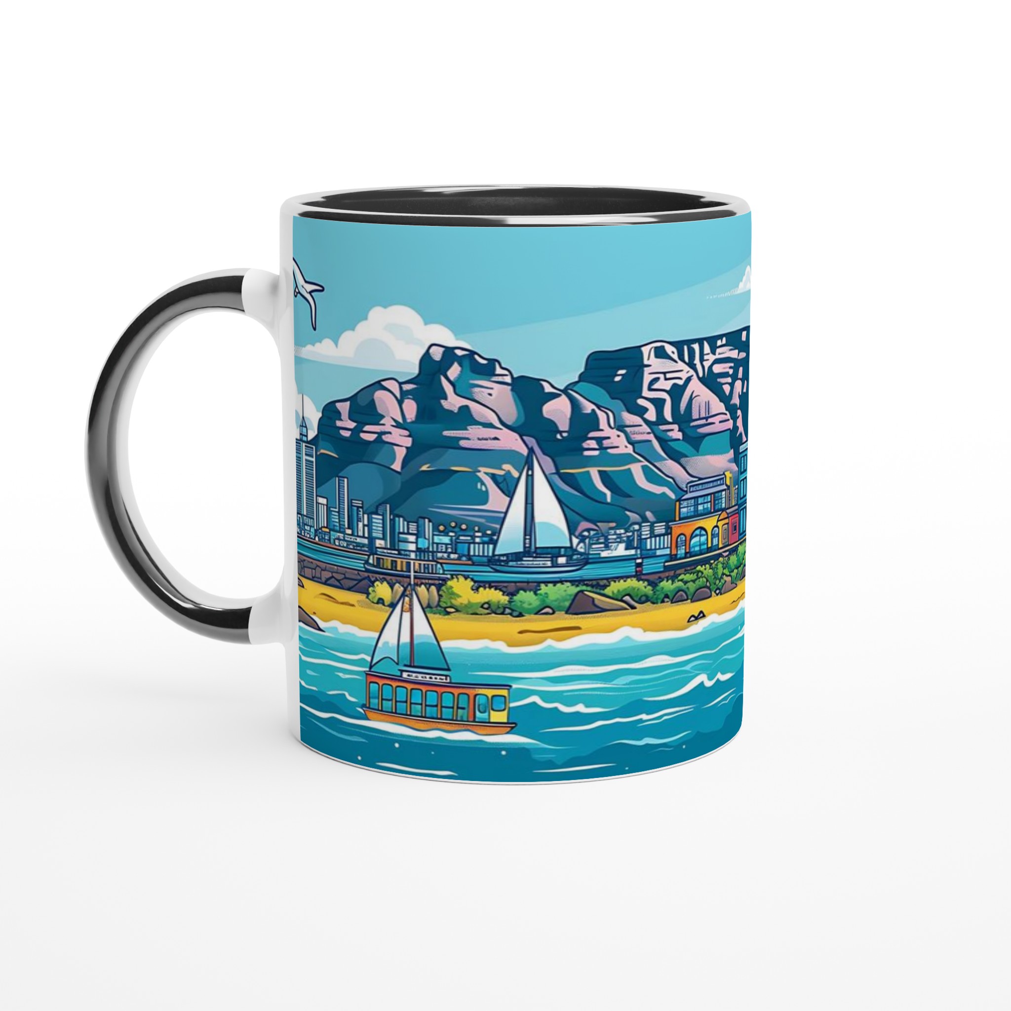 Kapkrogen Mugg - Färgglad Akvarellscen från Kapstaden 4 54b24730-dffc-421a-b35f-3f2b80ce2fb7